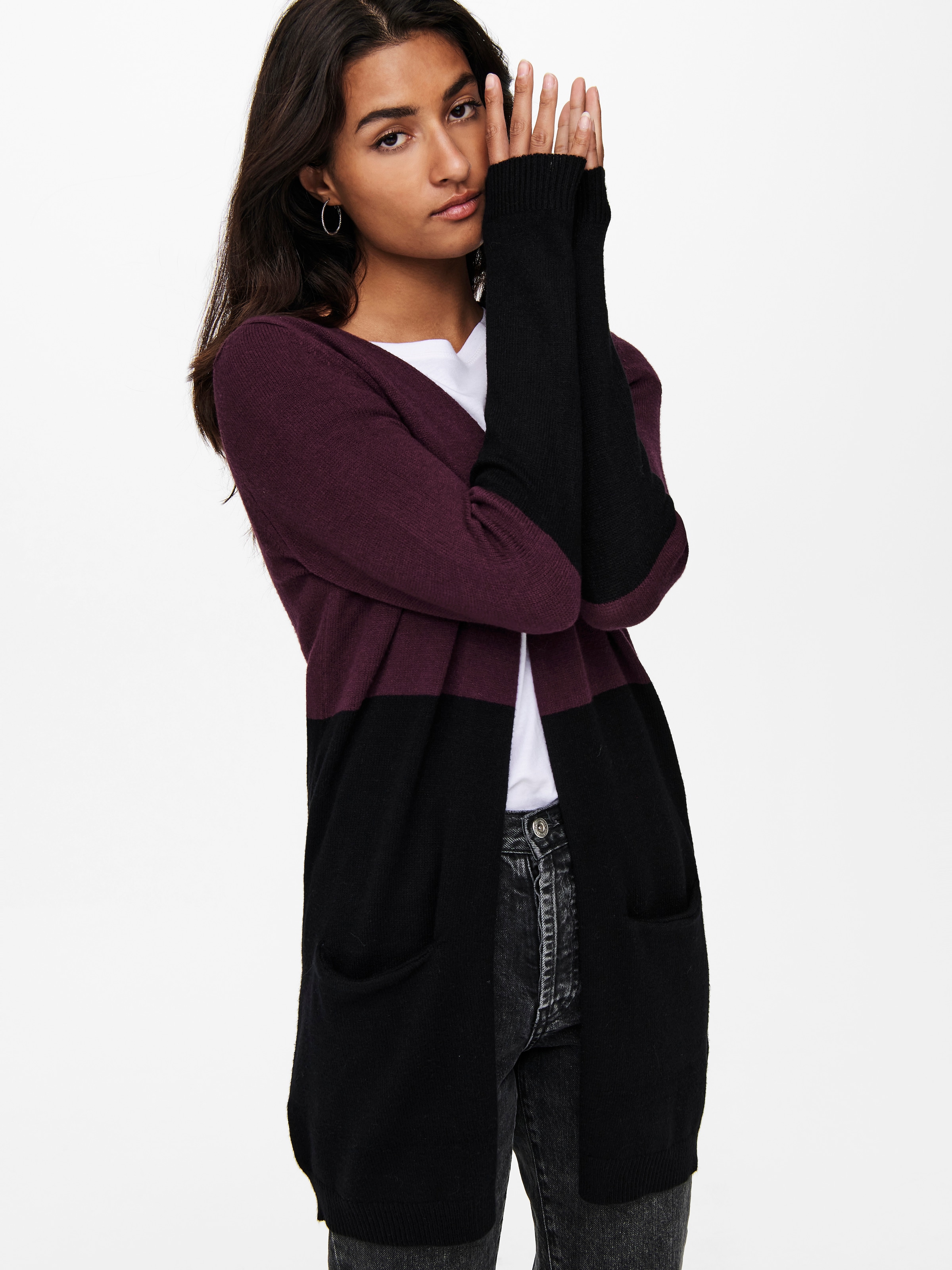 ONLY Longstrickjacke »ONLQUEEN L/S LONG CARDIGAN KNT NOOS«