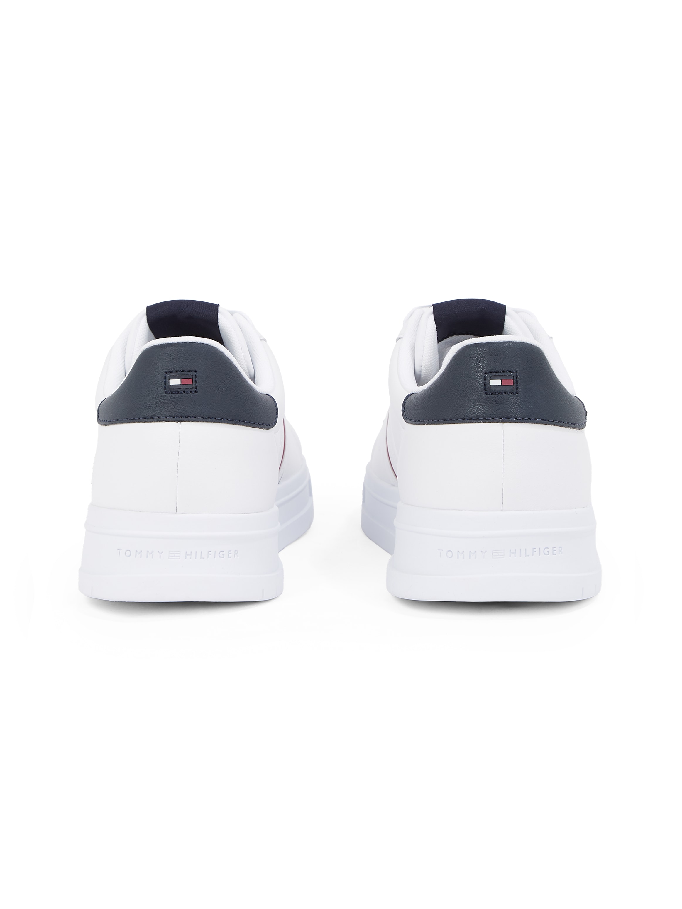 Tommy Hilfiger Sneaker »MODERN CUPSOLE STRIPES LTH«, Freizeitschuh, Halbschuh, Schnürer mit seitlichen Streifen