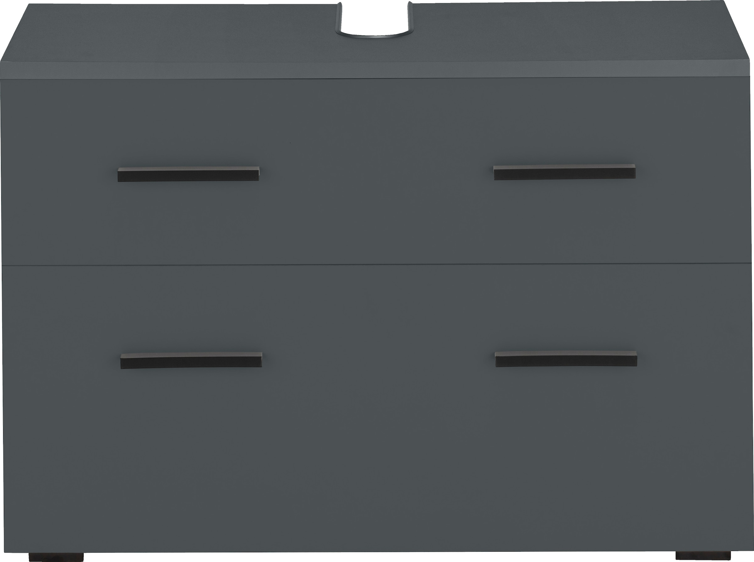 Shop Höhe Waschbeckenunterschrank Griffe, Schubkasten, im 55 cm Klappe INOSIGN »Skara«, und 80 cm, mit Online schwarze OTTO Breite