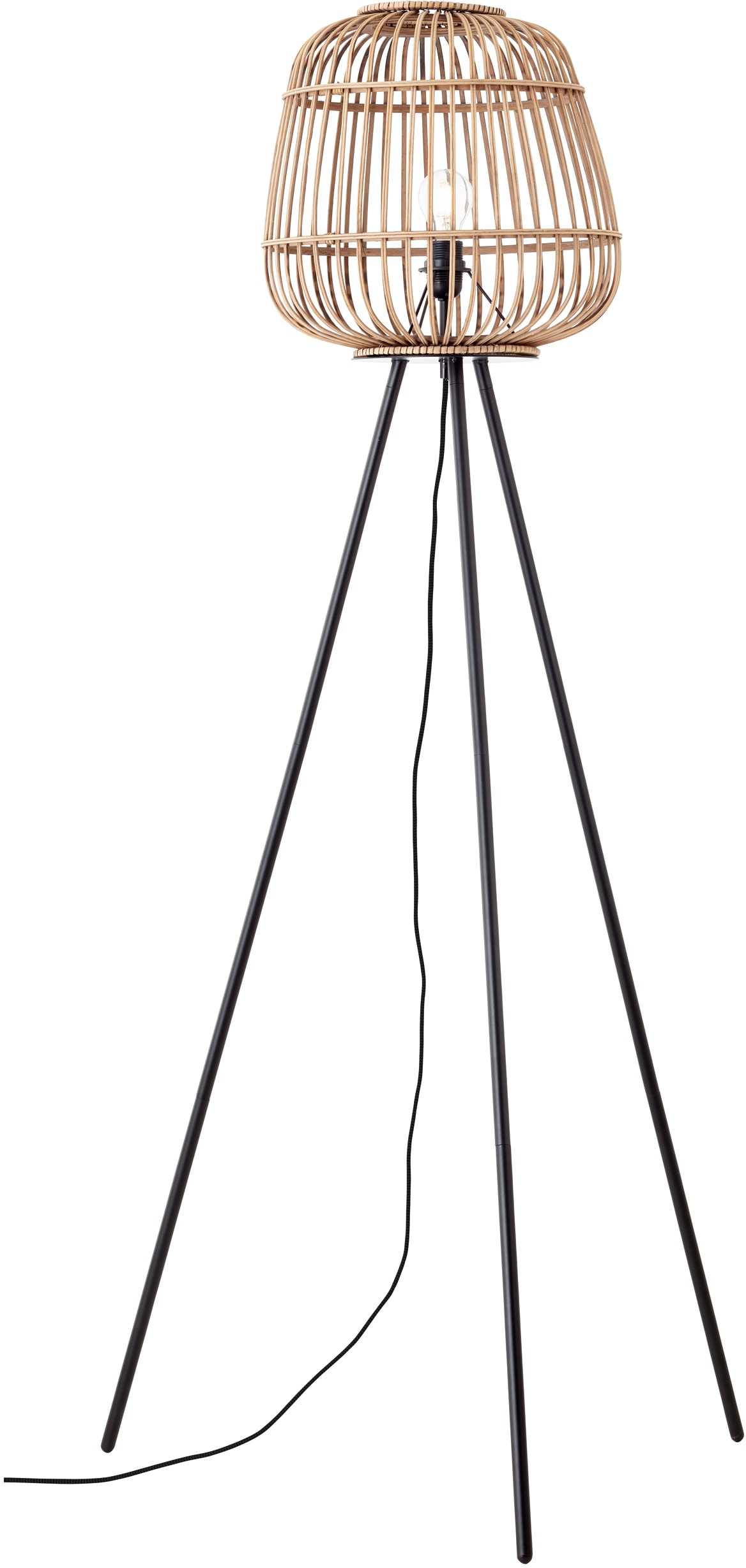 Home affaire Stehlampe »Grazay«, 1 OTTO mit Schirm Rattan aus kaufen Standleuchte 1,55m Höhe, bei dreibeinige flammig-flammig