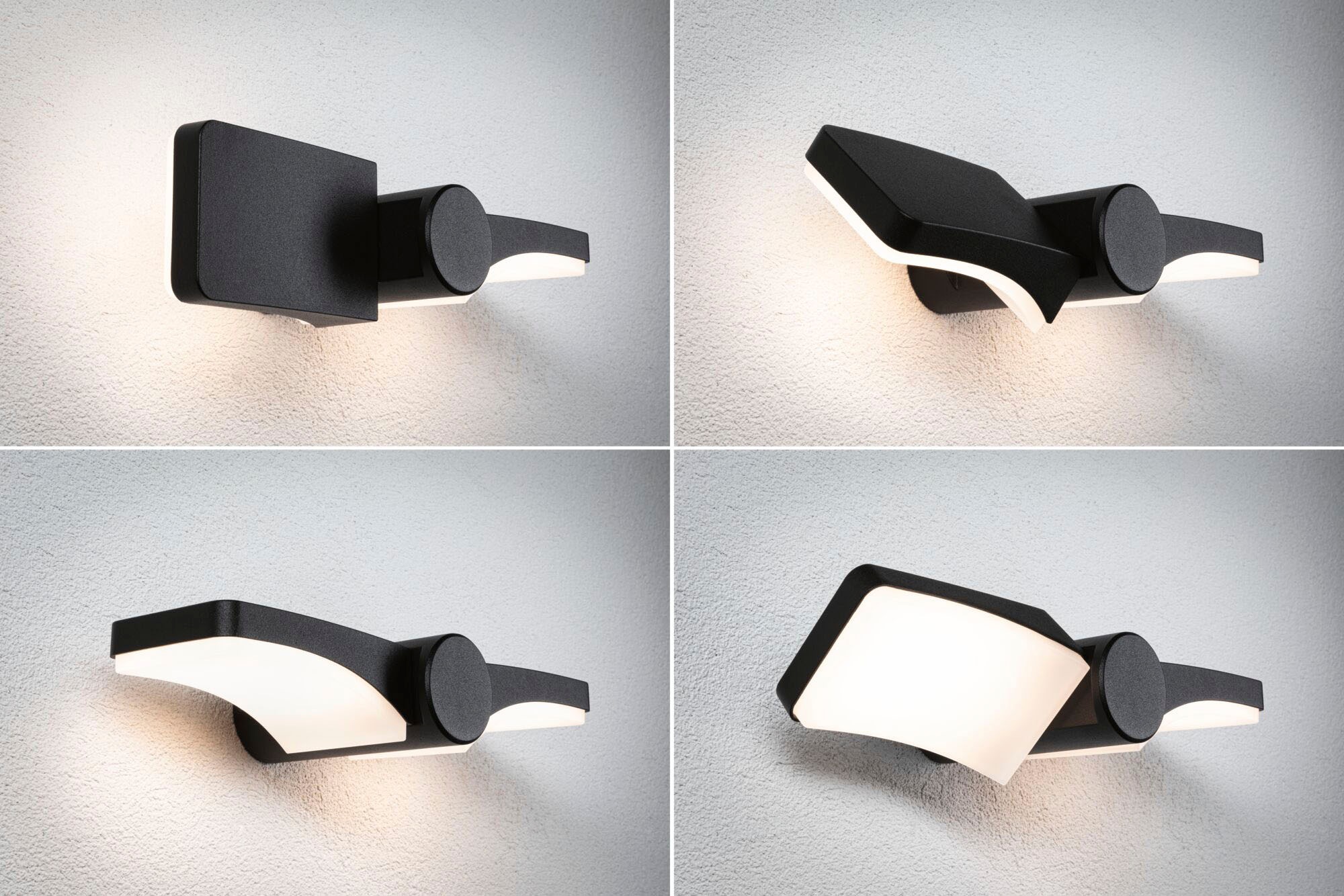 Paulmann LED Außen-Wandleuchte »Outdoor 230V Pekana IP44 anthrazit«, 2 flammig, IP44