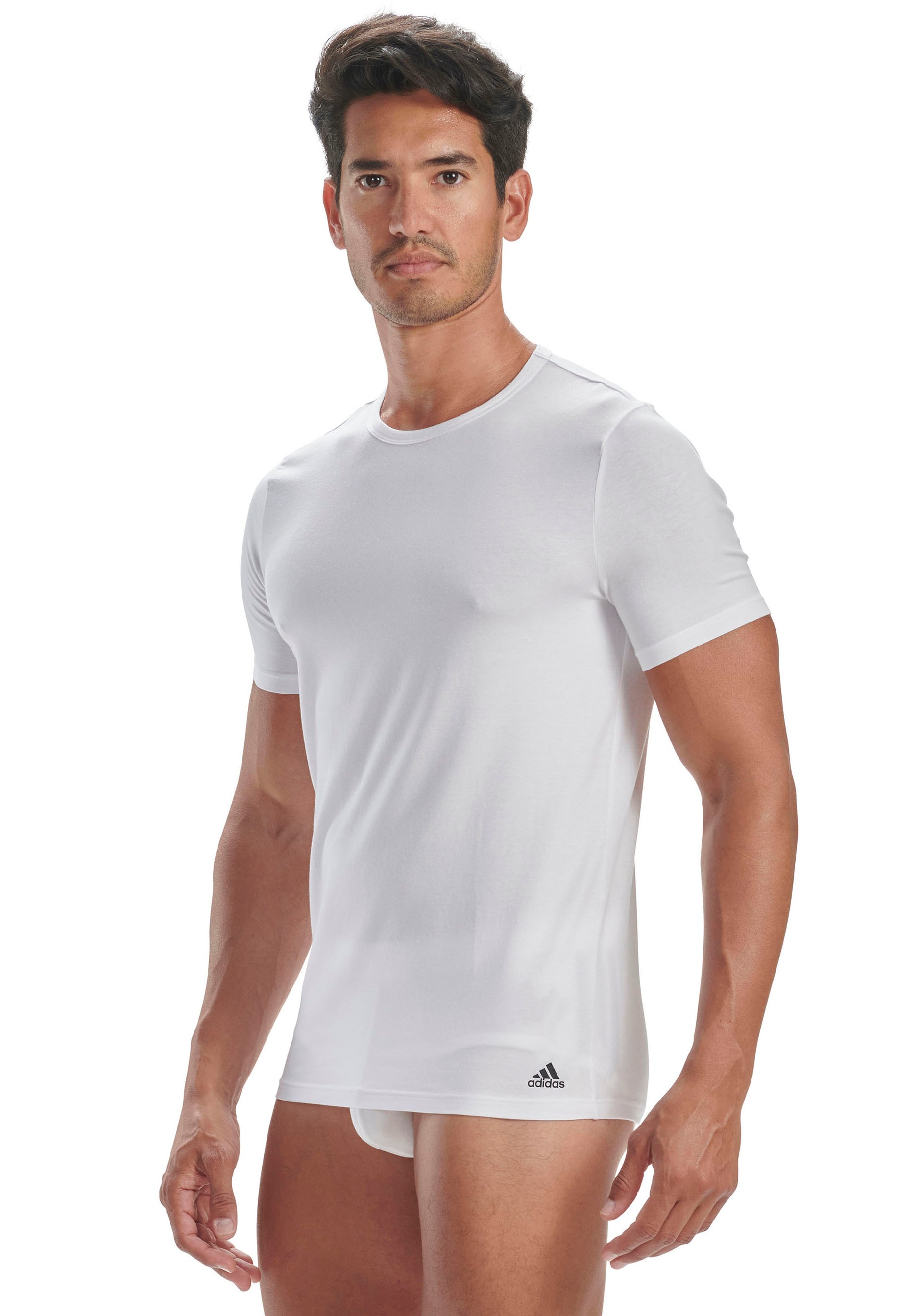 adidas Sportswear T-Shirt »"Active Flex Cotton"«, (2er-Pack), mit Rundhalsausschnitt und Slim Fit
