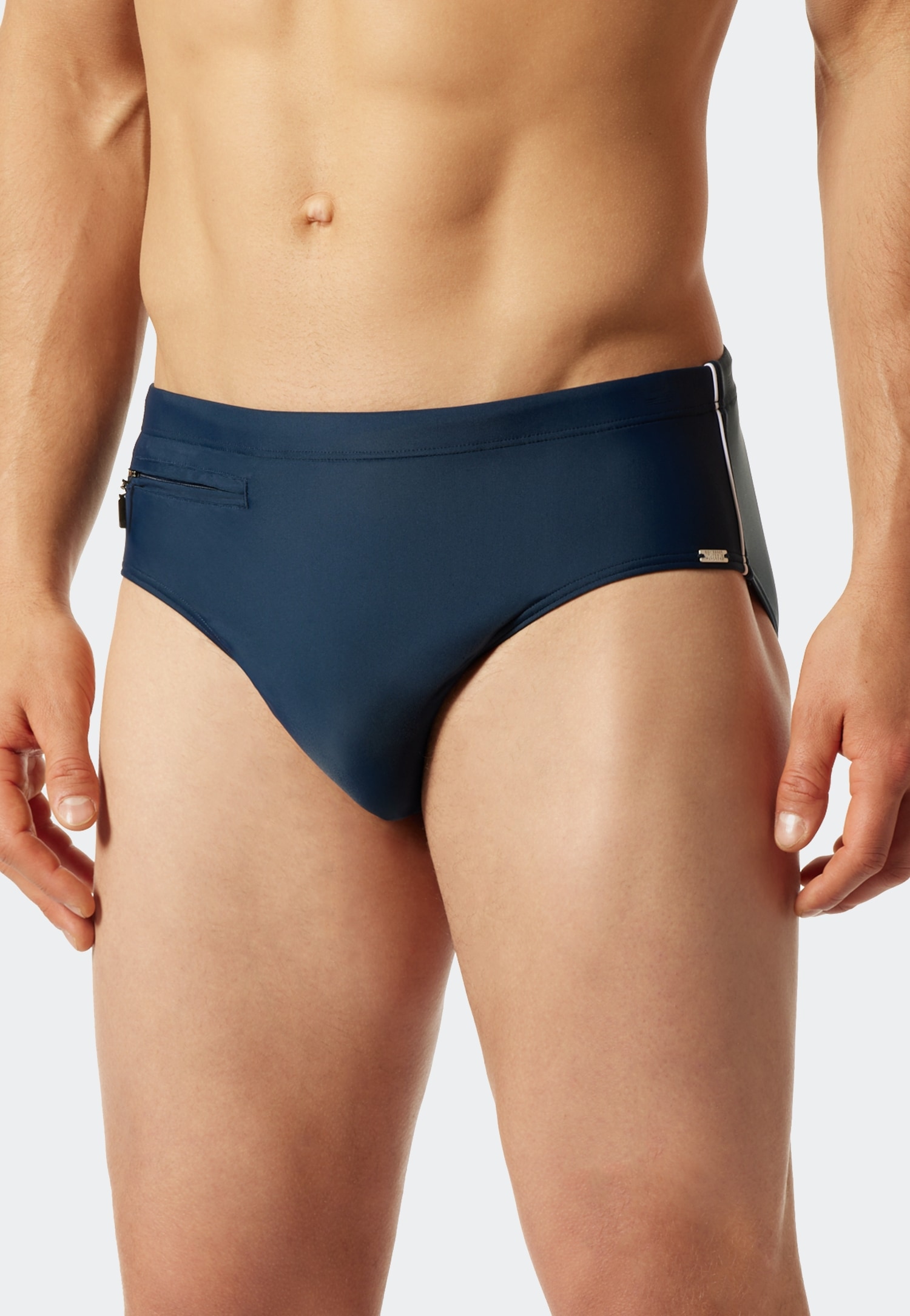 Schiesser Badeslip »"Nautical Casual"«, mit extra flacher Reißverschlusstasche