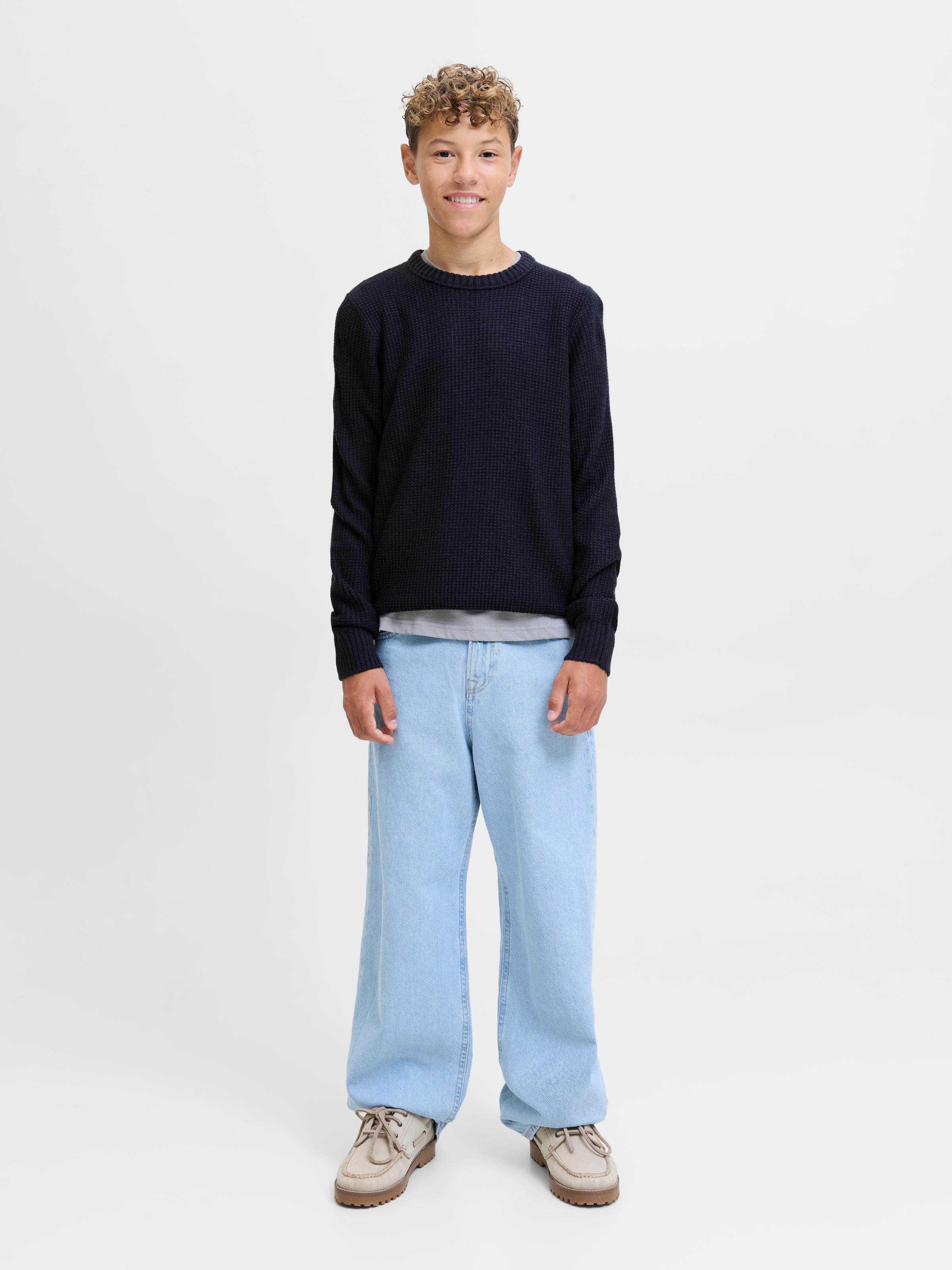Jack & Jones Junior Strickpullover »JJROY KNIT CREW NECK AW25 JNR«