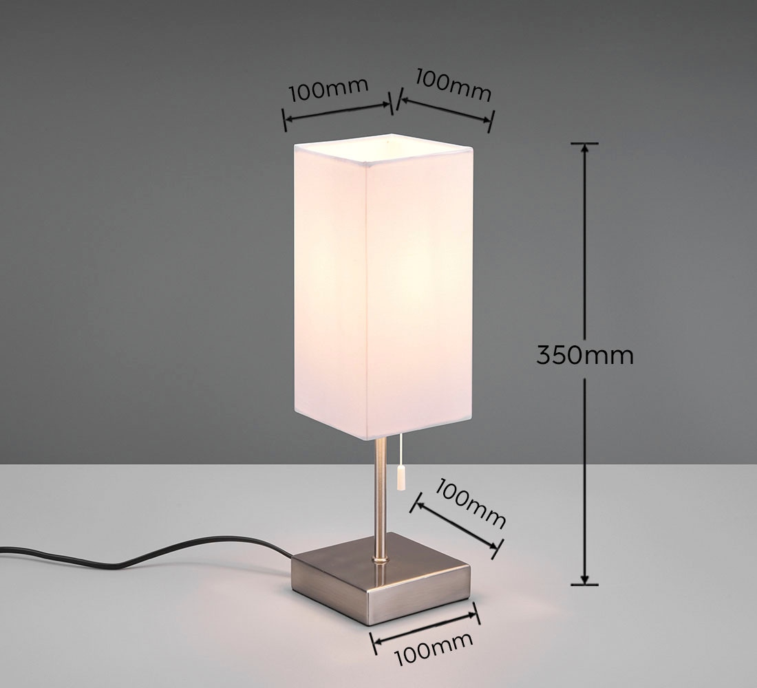 TRIO Leuchten Tischlampe »Ole«, mit Zugschalter, für Leuchtmittel 1 x E27