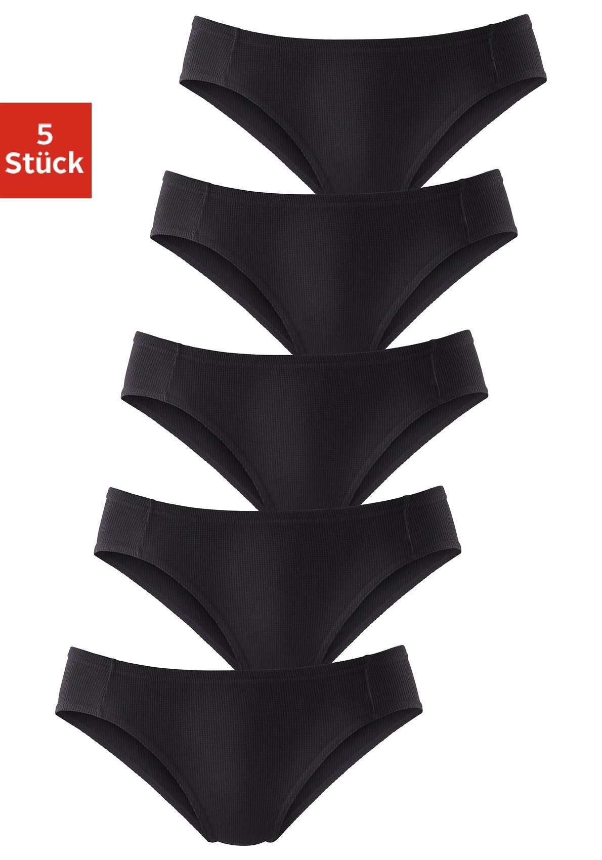 petite fleur Bikinislip, (5er-Pack), aus weicher Pikee-Qualität