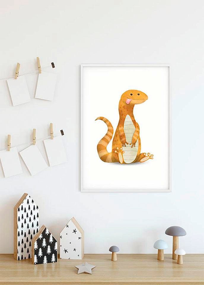 Komar Poster »Cute Animal online Lizard«, bei Kinderzimmer, (1 St.), OTTO Tiere, Schlafzimmer, Wohnzimmer