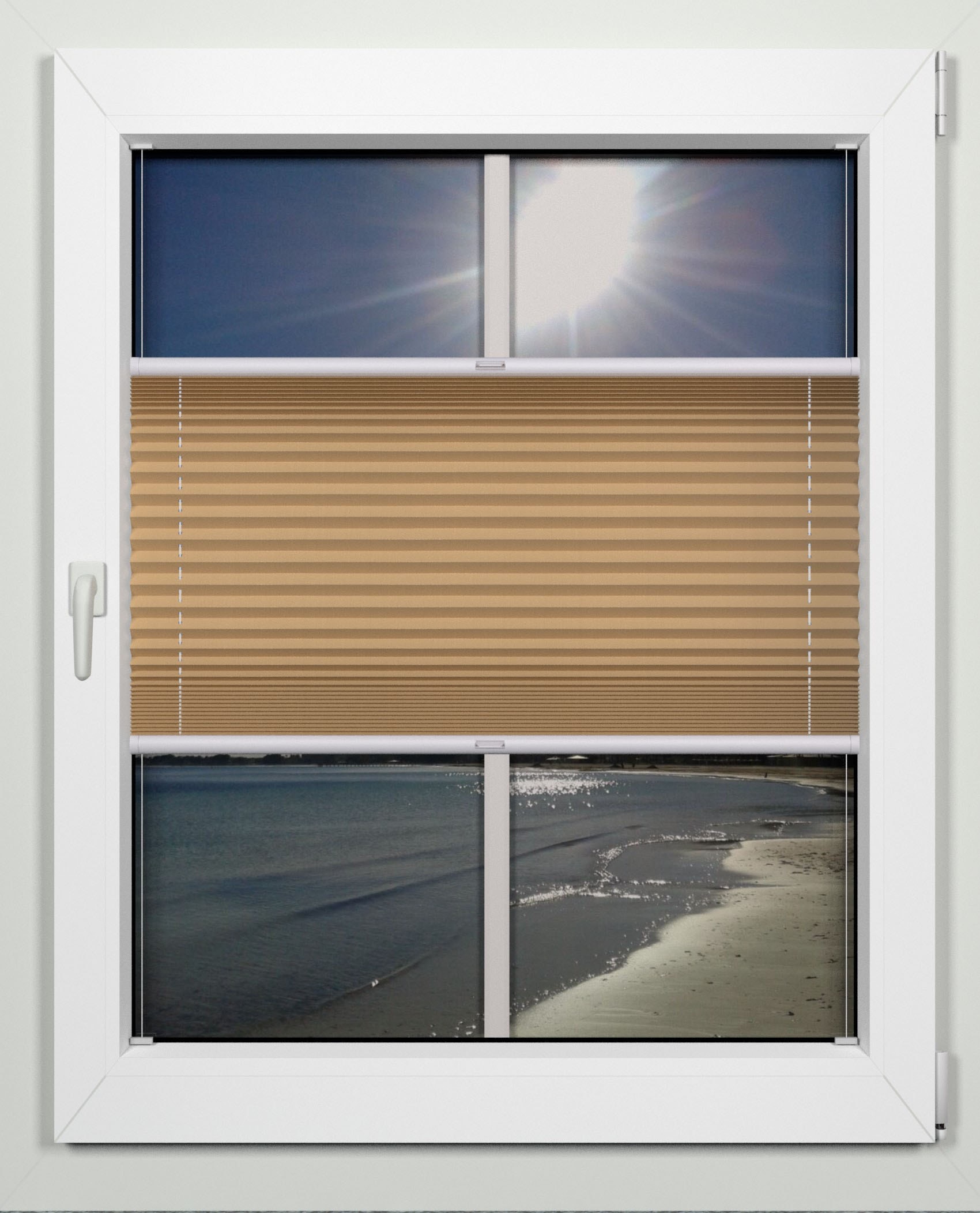 indeko Plissee »simple« Lichtschutz mit Bohren verspannt nach Maß