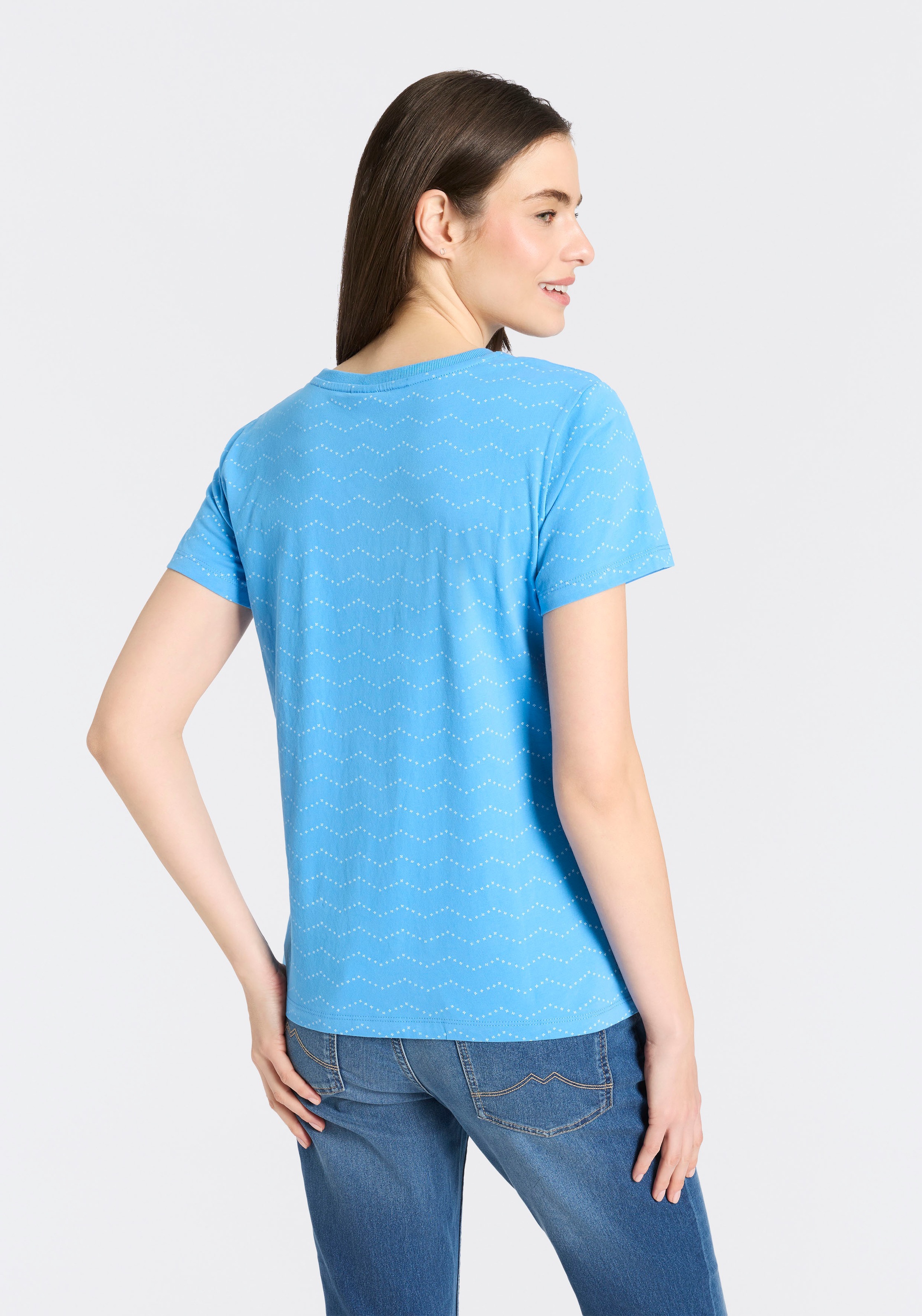 Ragwear Kurzarmshirt »MINTTA ZIG ZAG O« mit Logoschriftzug