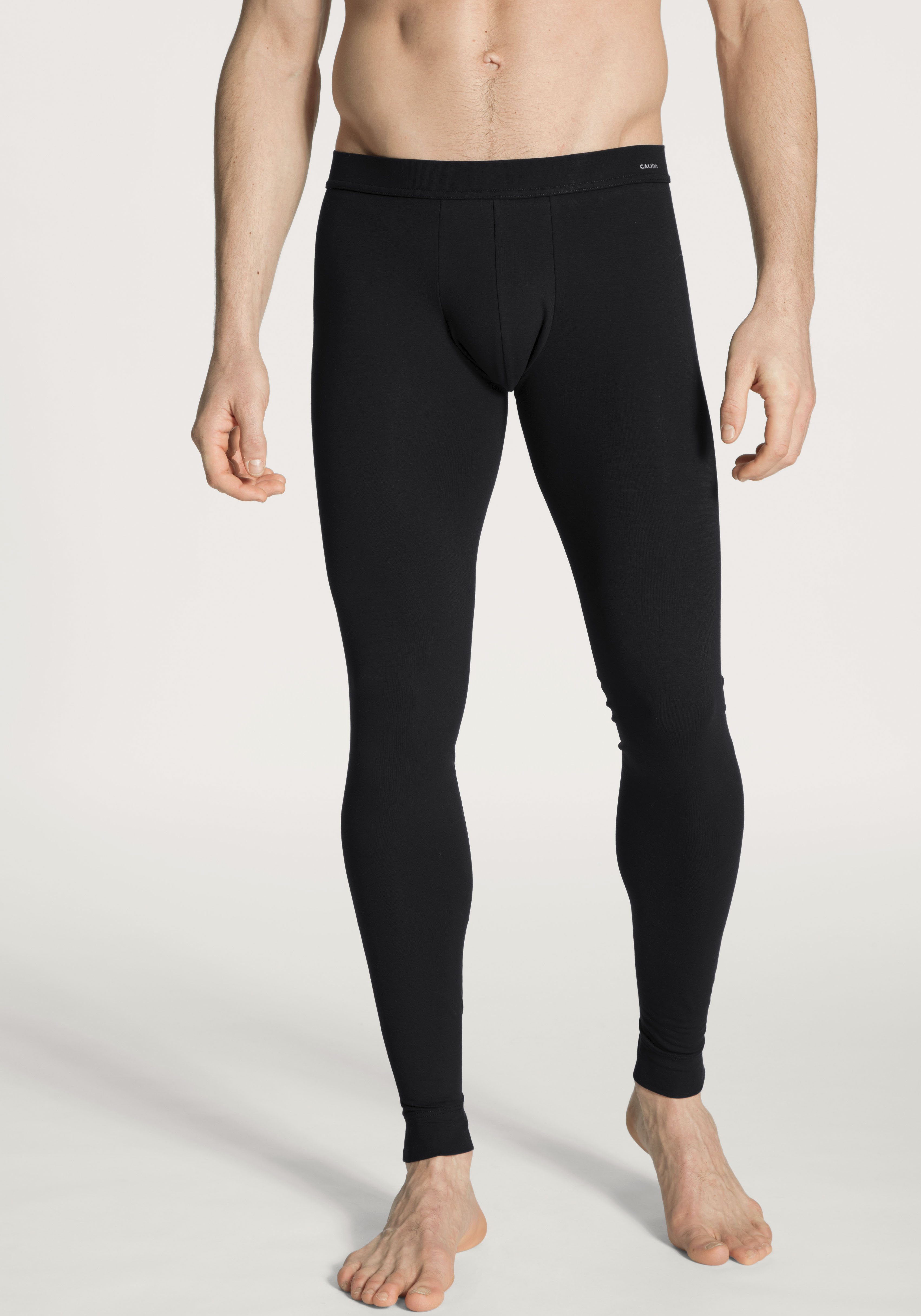 Calida Herren Lange Unterhose »Cotton Code« mit Komfortbund in schwarz, Größe S (46/48)