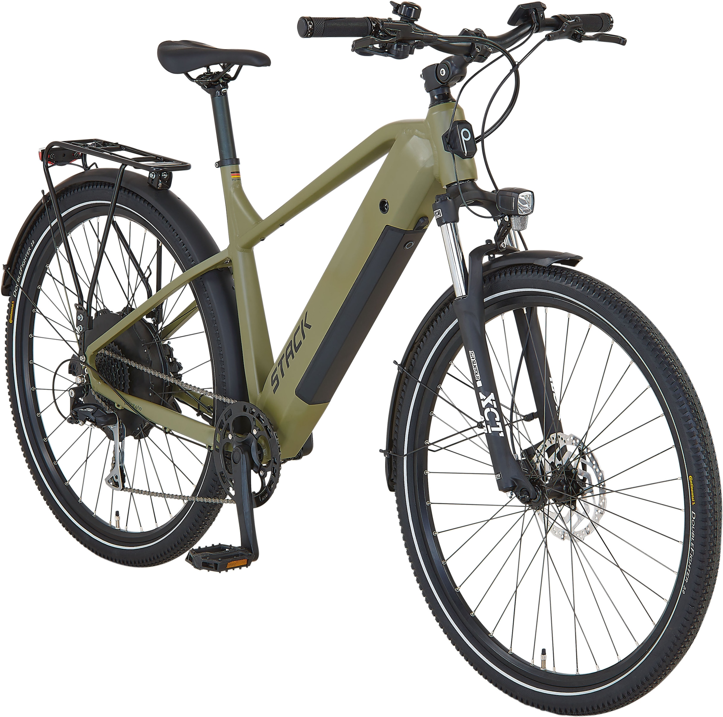 Prophete »Stack 2.0« 9 Gang Shimano Alivio Schaltwerk Kettenschaltung Heckmotor 250 W Pedelec, Elektrofahrrad für Herren