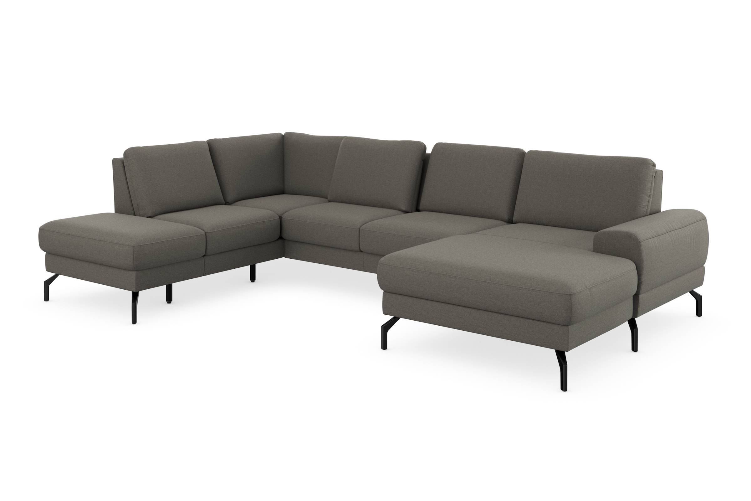 sit&more Wohnlandschaft »Cinturo U-Form« inklusive Sitztiefenverstellung und Federkern, Sitzhöhe 48 cm