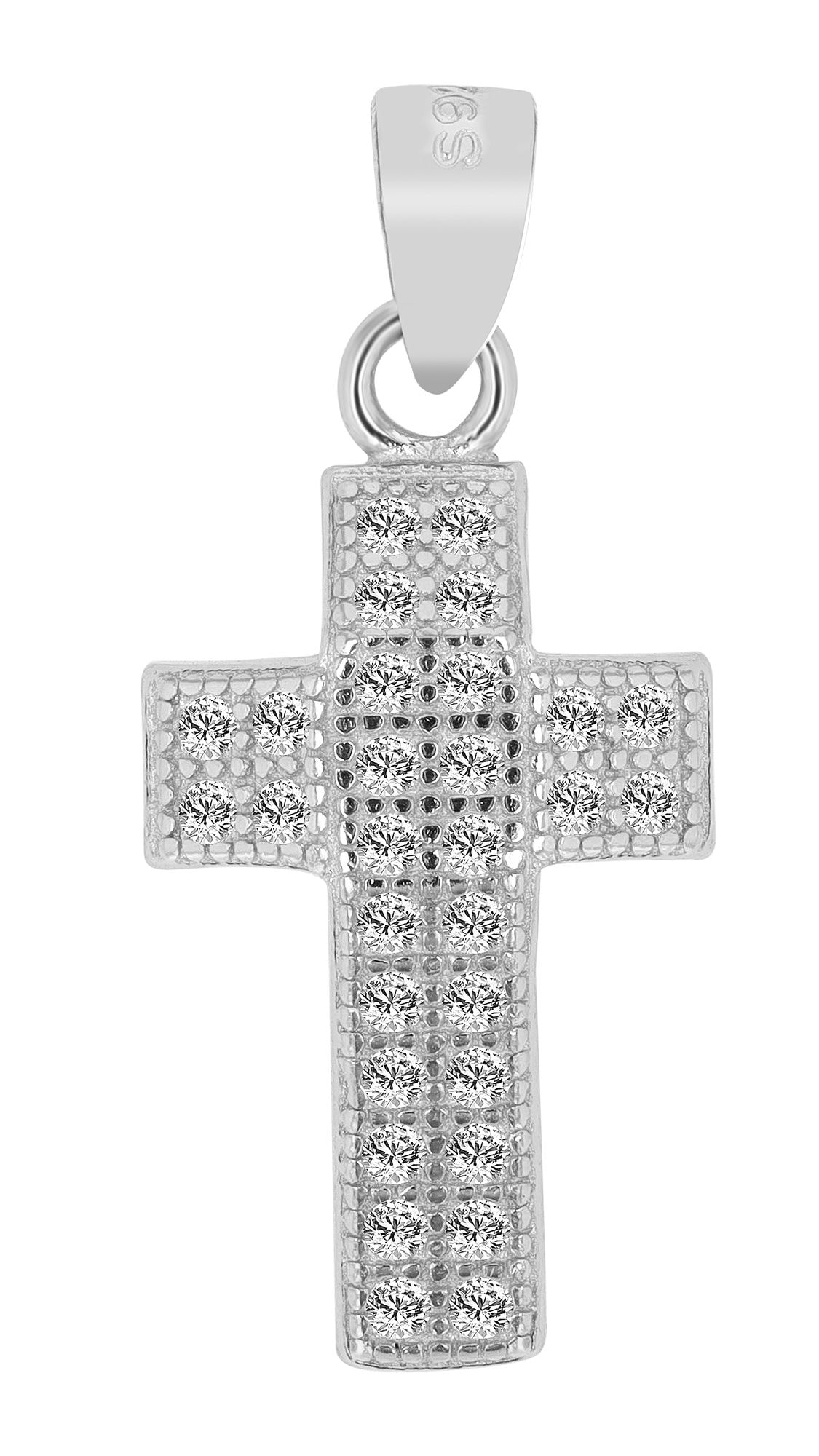 Adelia´s Kreuzanhänger »Damen Anhänger ¿ Kreuz Kreuzanhänger aus 925 Silber mit Zirkonia«