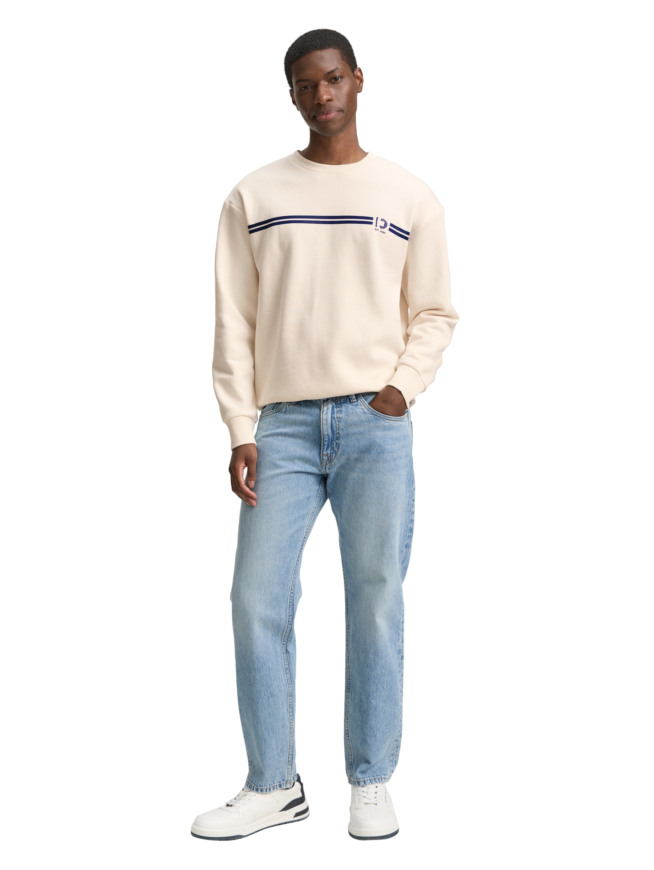 TOM TAILOR Denim Sweatshirt, mit Logo-Print