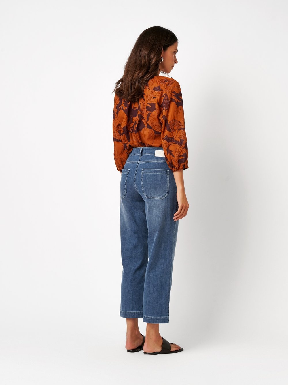 TONI 7/8-Jeans mit Stretch und im Cargo-Stil