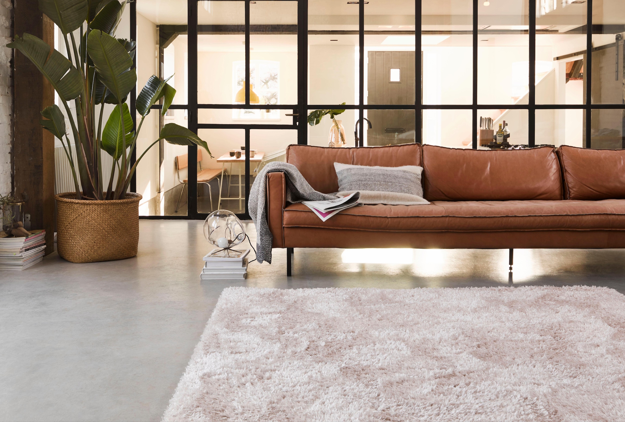 Wecon home Hochflor-Teppich »Toubkal« rechteckig 50 mm Höhe Wohnzimmer