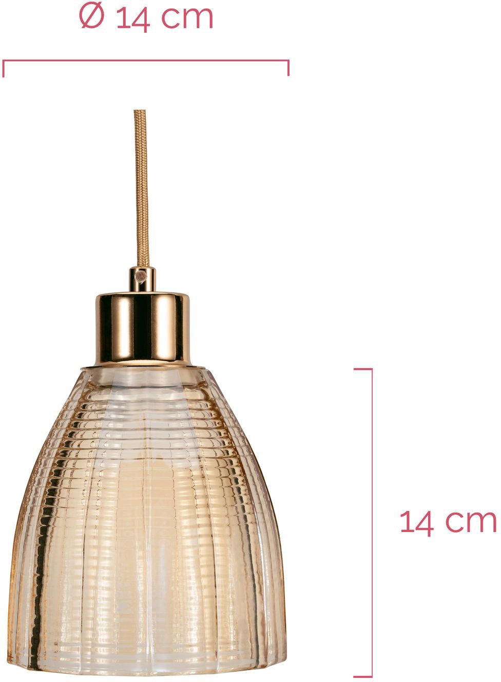 Pauleen Pendelleuchte »Gleaming Gold«, 19 flammig, Leuchtmittel E27 | ohne Leuchtmittel, E27, Glas