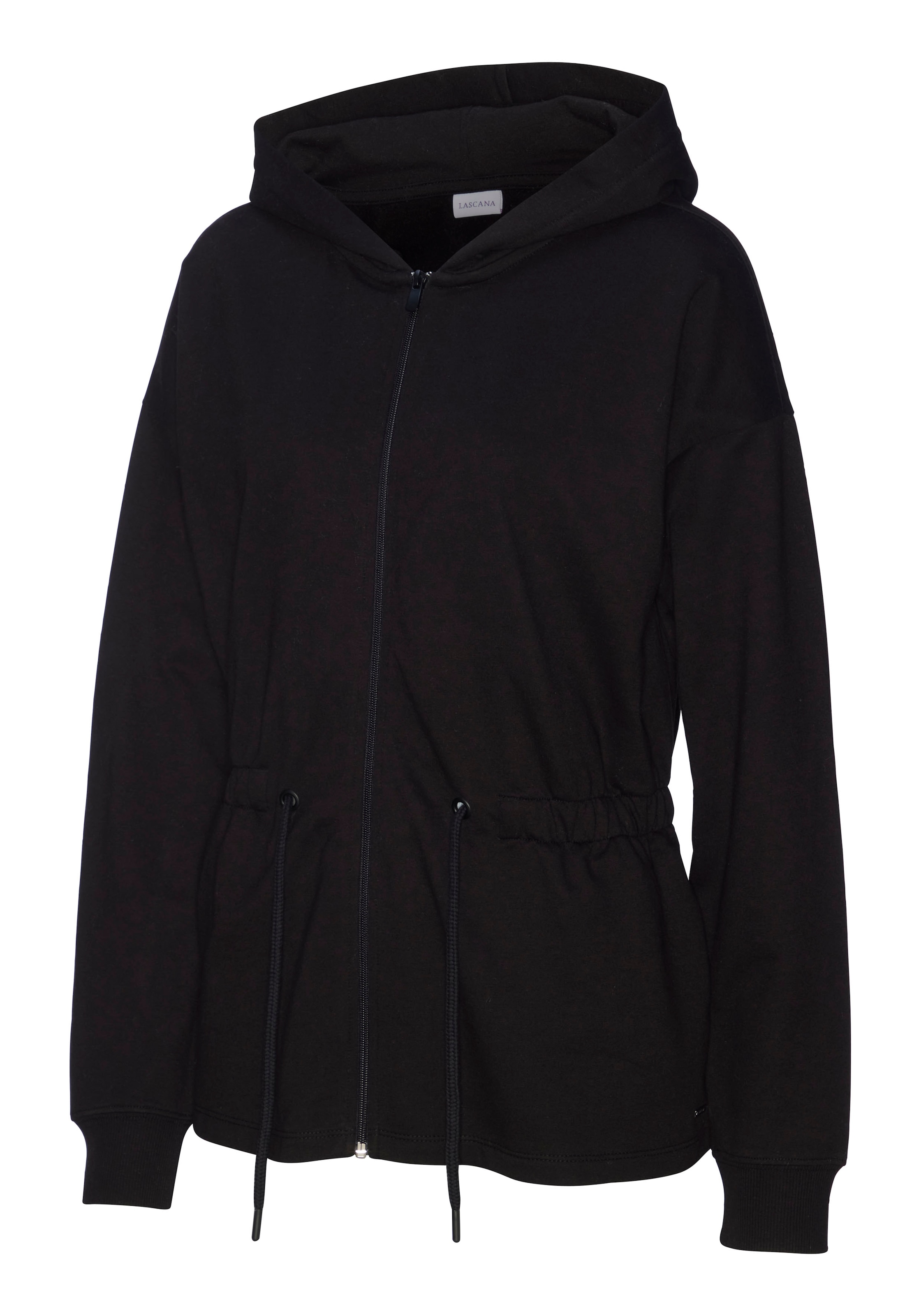 LASCANA Sweatjacke, mit Tunnelzug in der Taille, Loungewear
