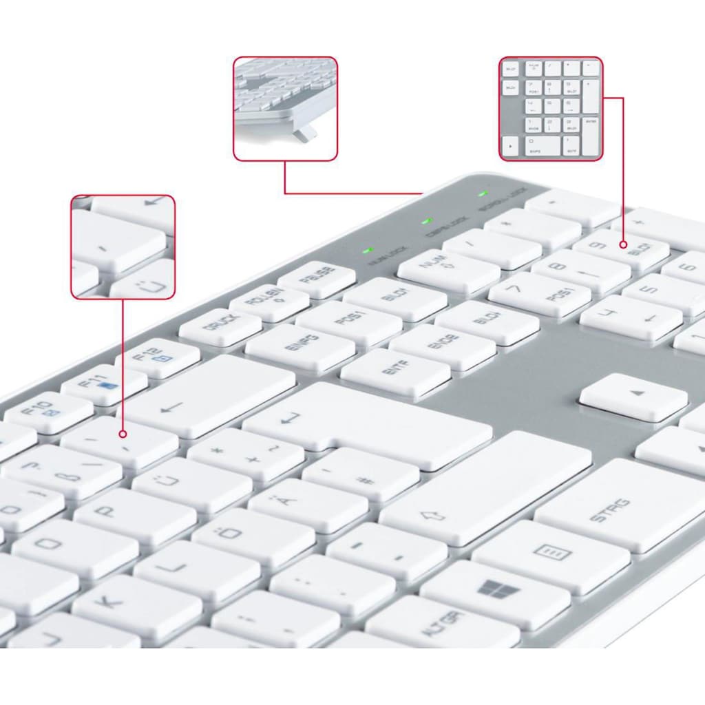 Hama Tastatur »Tastatur PC Tastatur kabelgebunden im Slim-Design«