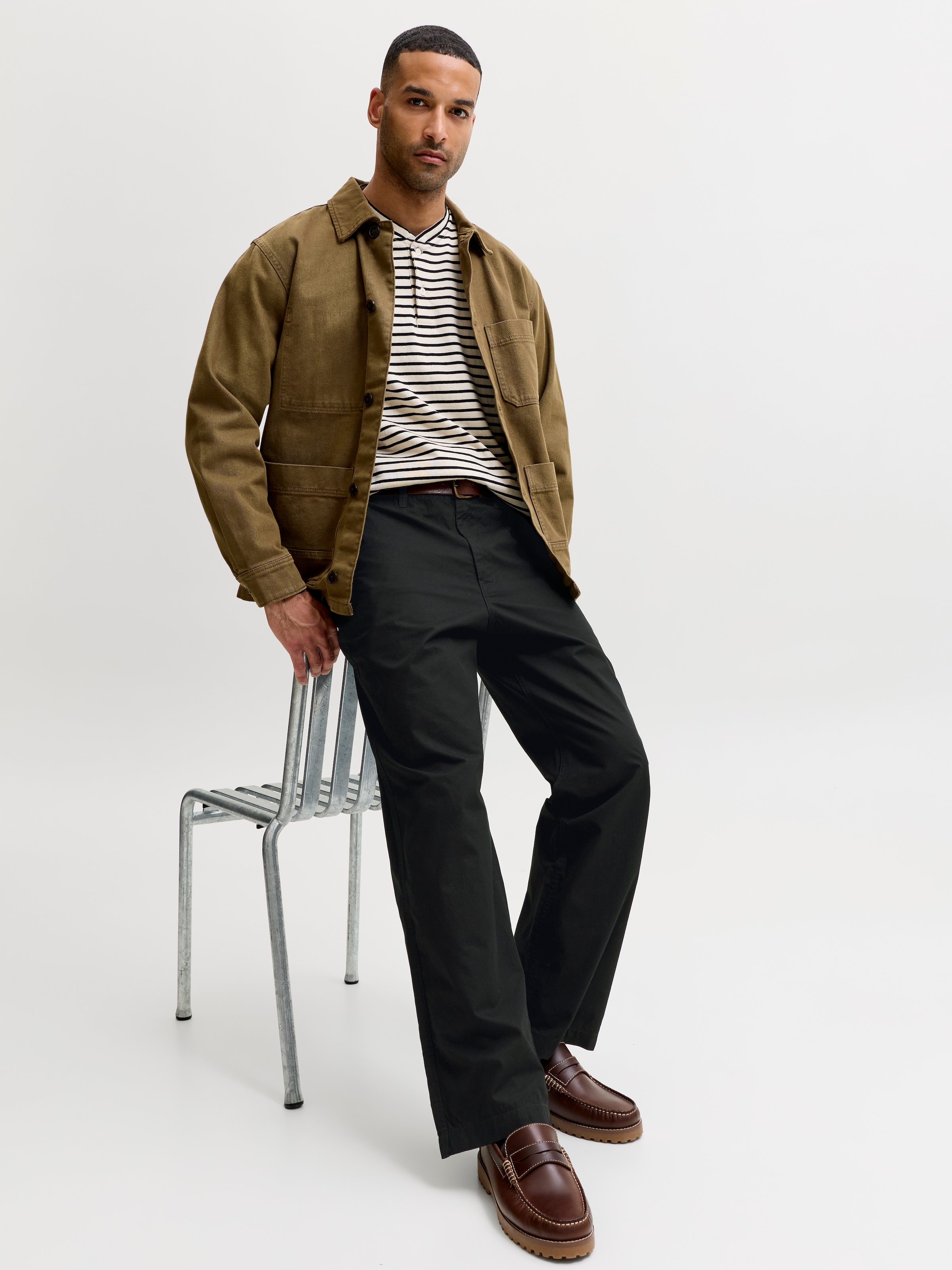 Jack & Jones Chinos »JPSTBILL DREW CHINO NOOS«  Baumwolle, weit geschnitten