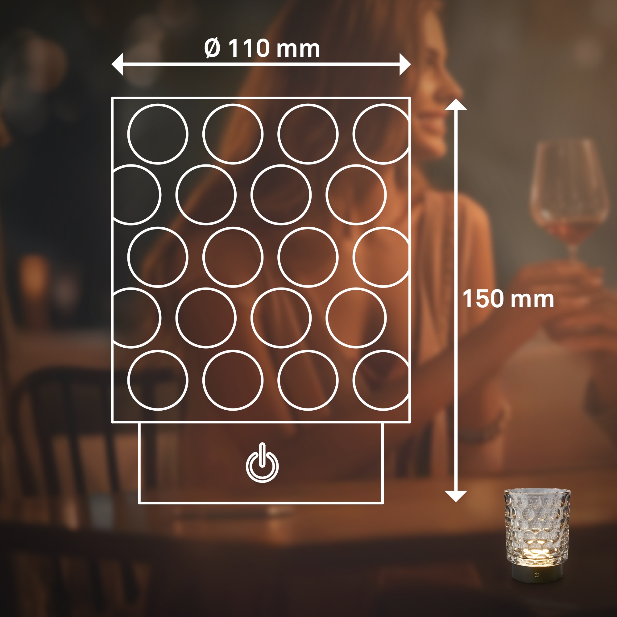 Briloner Leuchten LED Außen-Tischleuchte »SUNORA« LED-Board 2 Stk. Warmweiß kabellos 15 x 11 cm Grau 2W Wohnzimmer Flur Outdoor Aussen 2er-Set