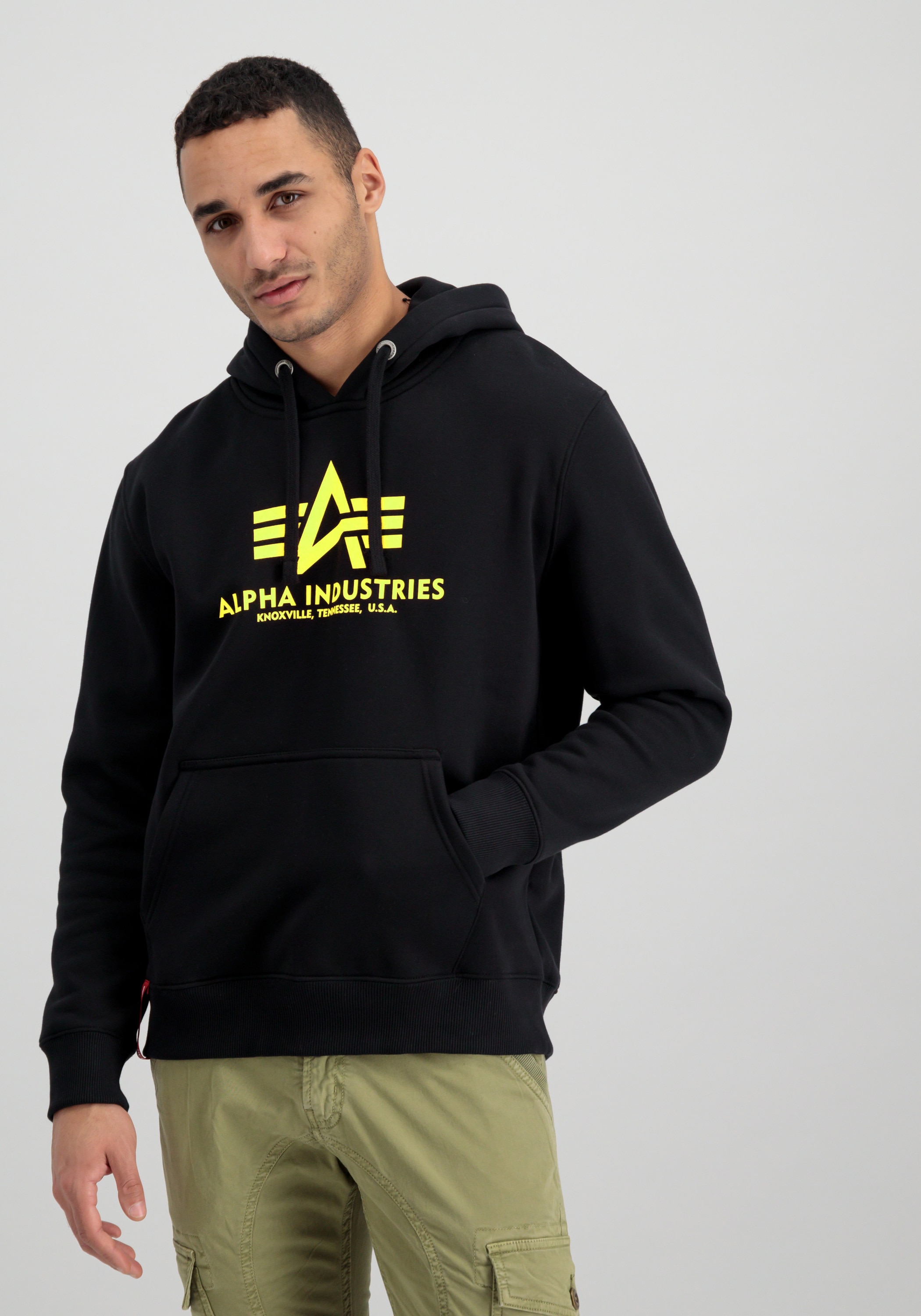 Alpha Industries Hoodie »Alpha Industries Men - Hoodies Basic Hoodie Neon Print«