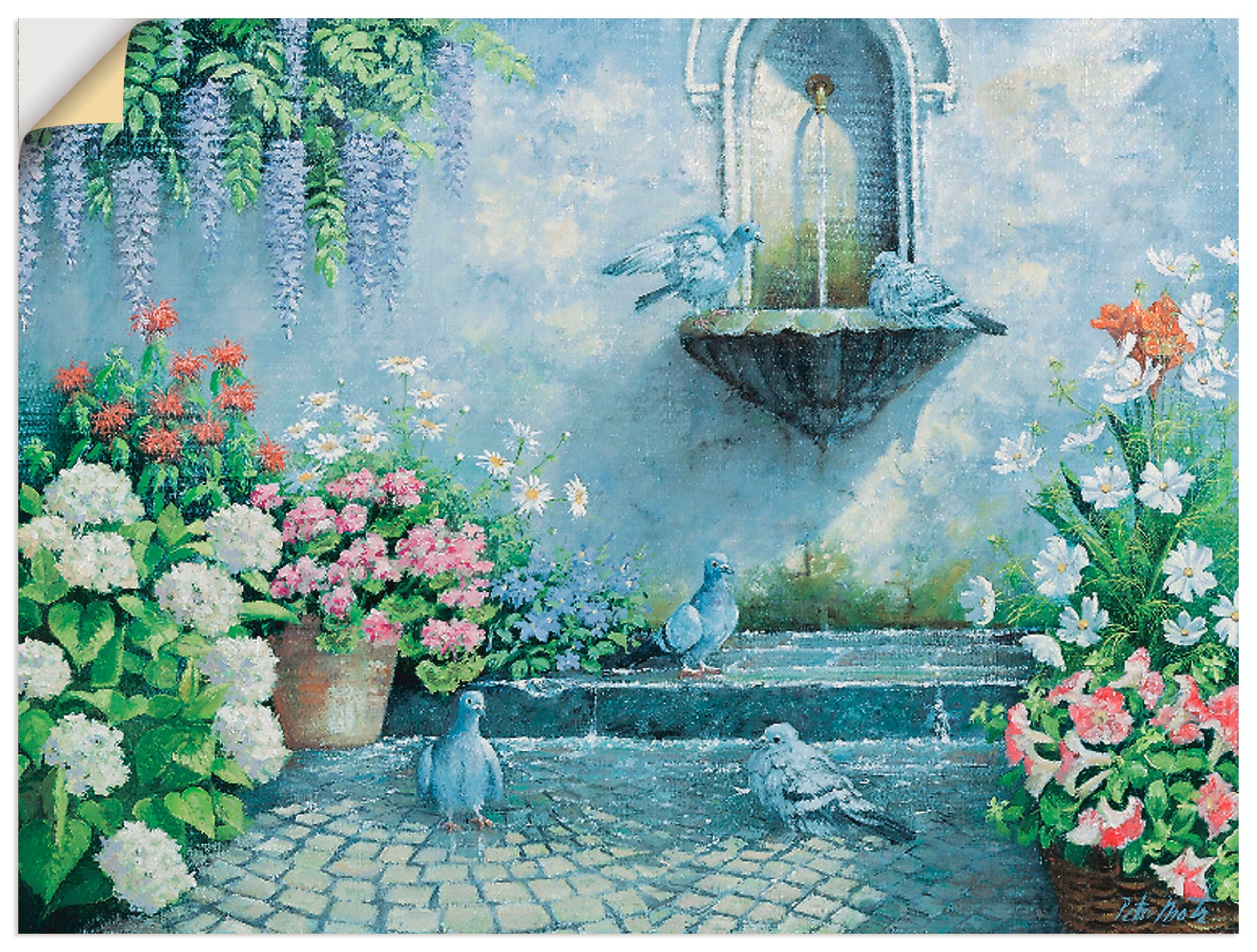 Artland Wandbild »Erfrischung«, Garten, (1 St.), in vielen Größen & Produktarten -Leinwandbild, Poster, Wandaufkleber / Wandtattoo auch für Badezimmer geeignet
