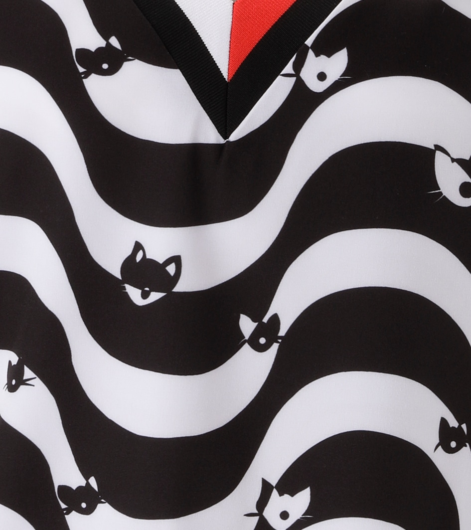 Aniston SELECTED Schlupfbluse mit Gummizug am Saum und grafischen Muster - NEUE KOLLEKTION