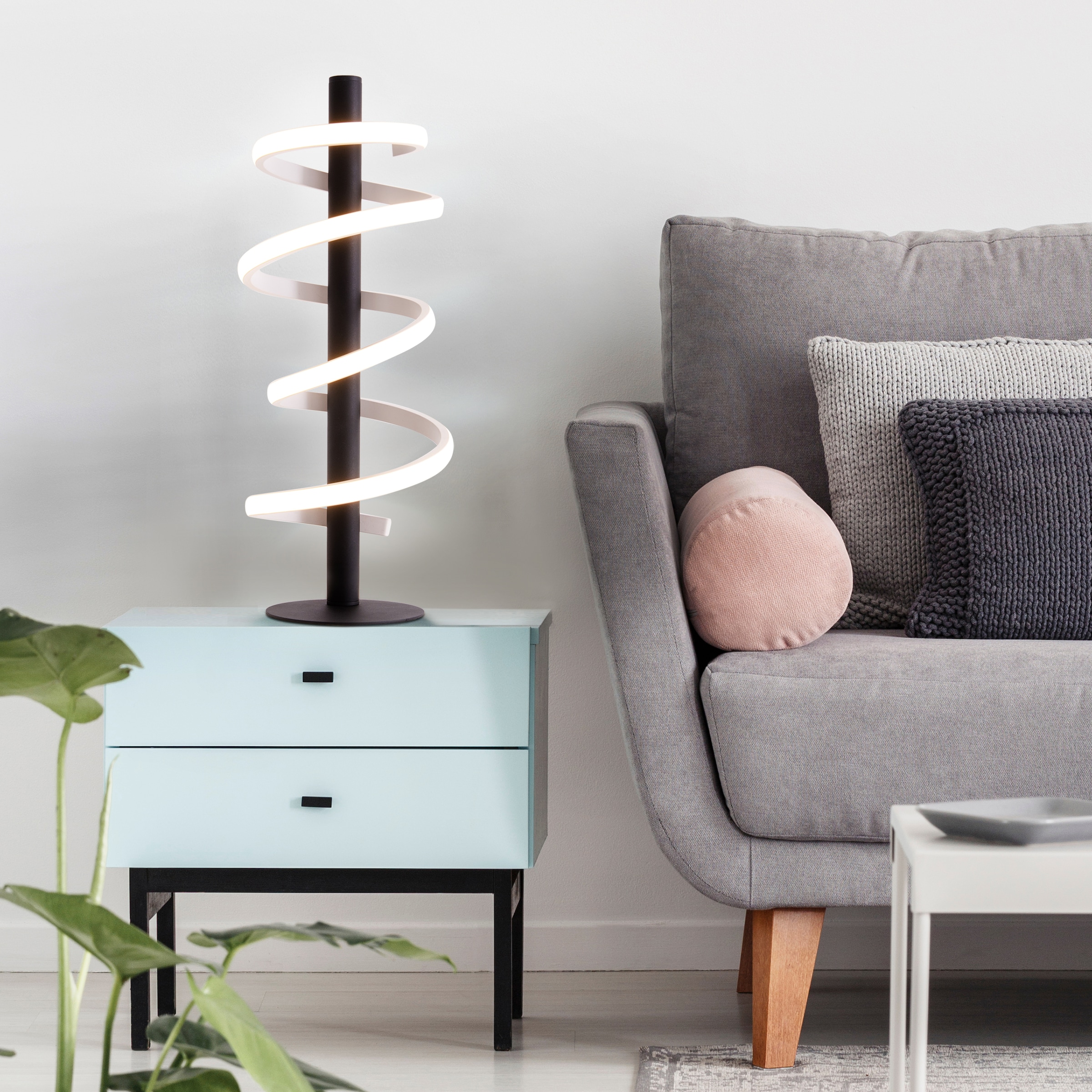 näve LED Tischleuchte »Belleza«, Leuchtmittel LED-Board | LED fest integriert, in 3 Stufen dimmbar über Touch-Schalter, Effizienzklasse: G, schwarz