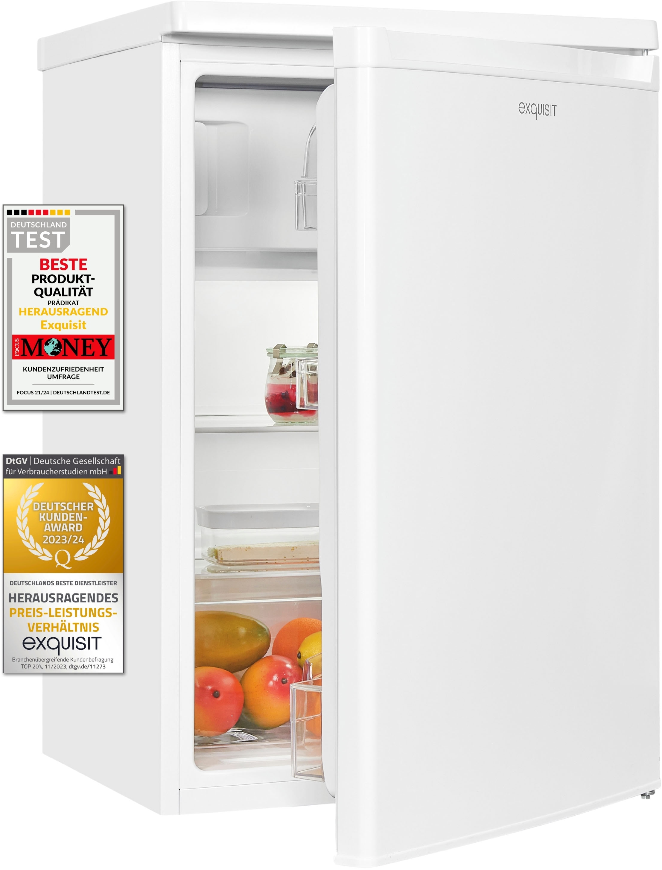 exquisit Kühlschrank »KS16-4-E-040E weiss«, 109 L Volumen, 4 Sterne Gefrieren