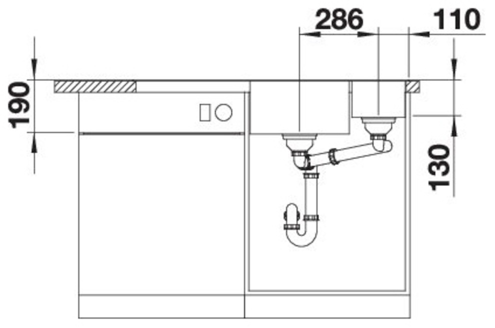 Blanco Granitspüle »AXIA III 6 S« 1 Stk. tlg. inklusive Esche-Compound-Brückenschneidebrett und Multifunktionsschale