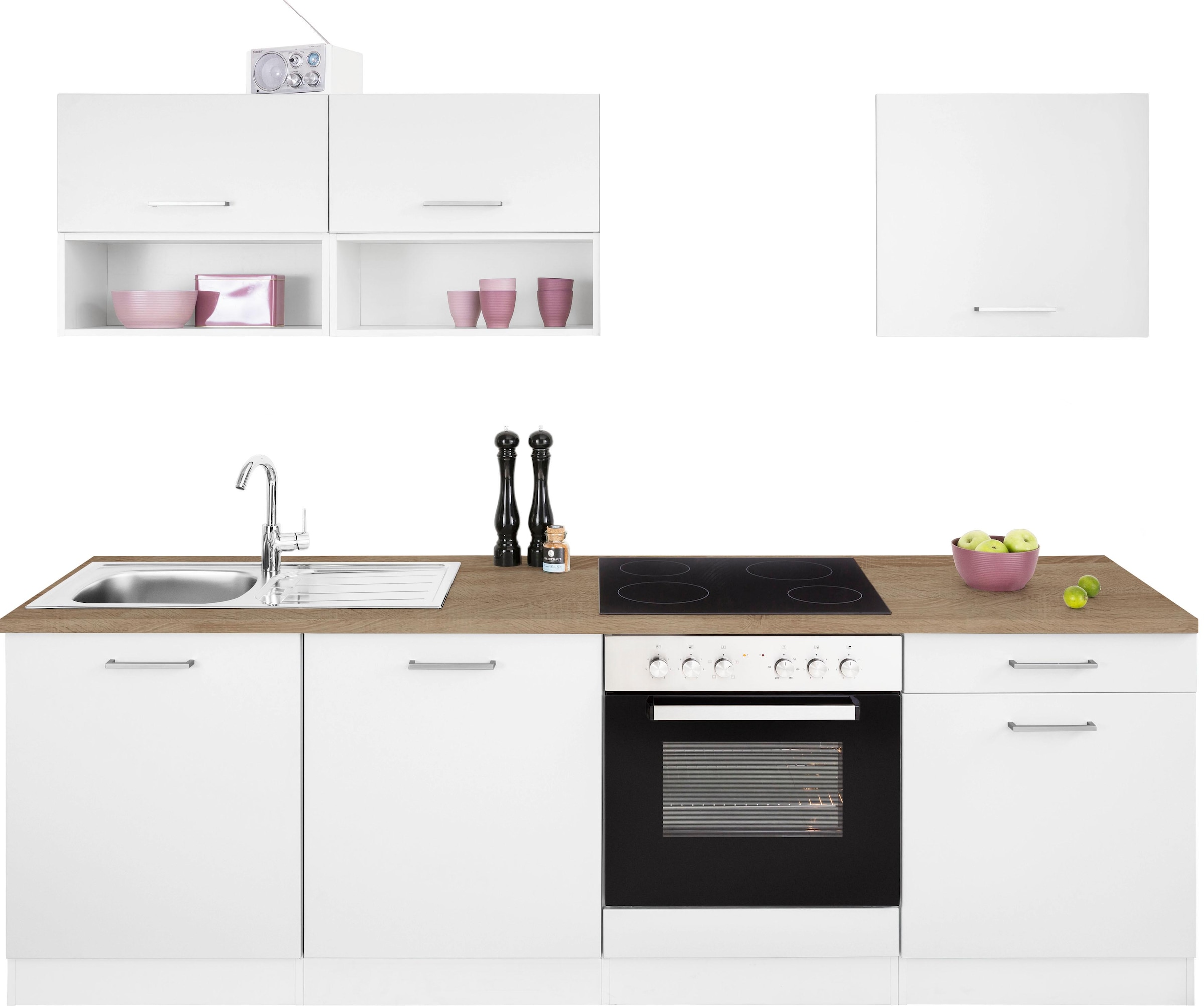 HELD MÖBEL Küchenzeile »Visby«, ohne Shop cm OTTO Breite Geschirrspülmaschine im E-Geräte, für Online 240