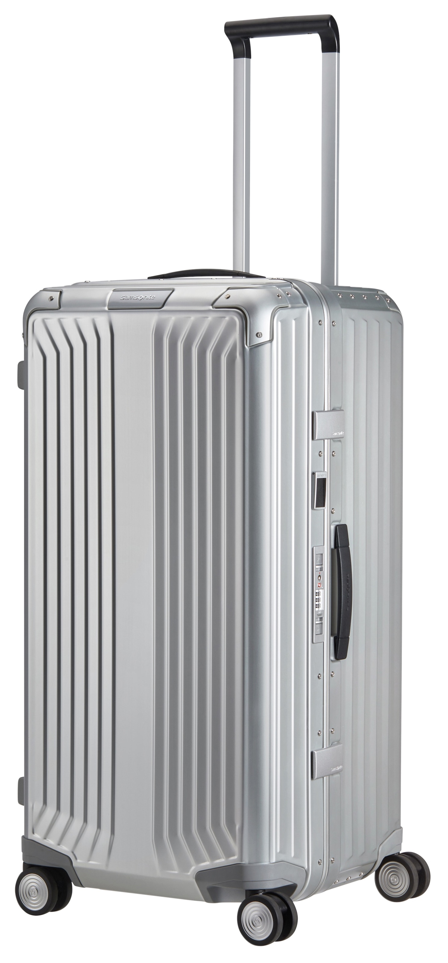 Samsonite Hartschalen-Trolley »LITE-BOX ALU TRUNK, verschiedene Größen und Farben«, 4 Rollen, Koffer groß Aufgabegepäck Reisegepäck TSA-Schloss