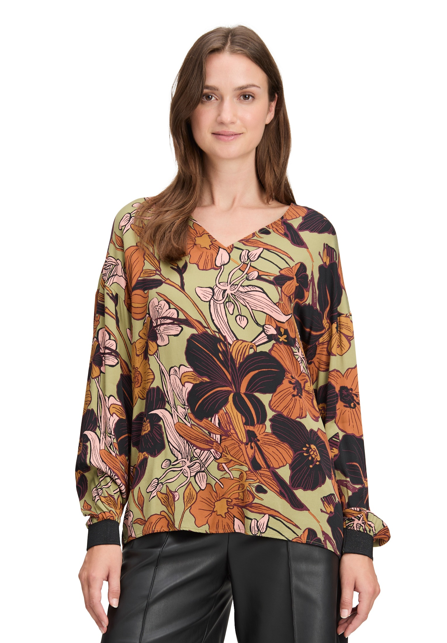 Cartoon Klassische Bluse »Oversize-Bluse mit Rippbündchen«