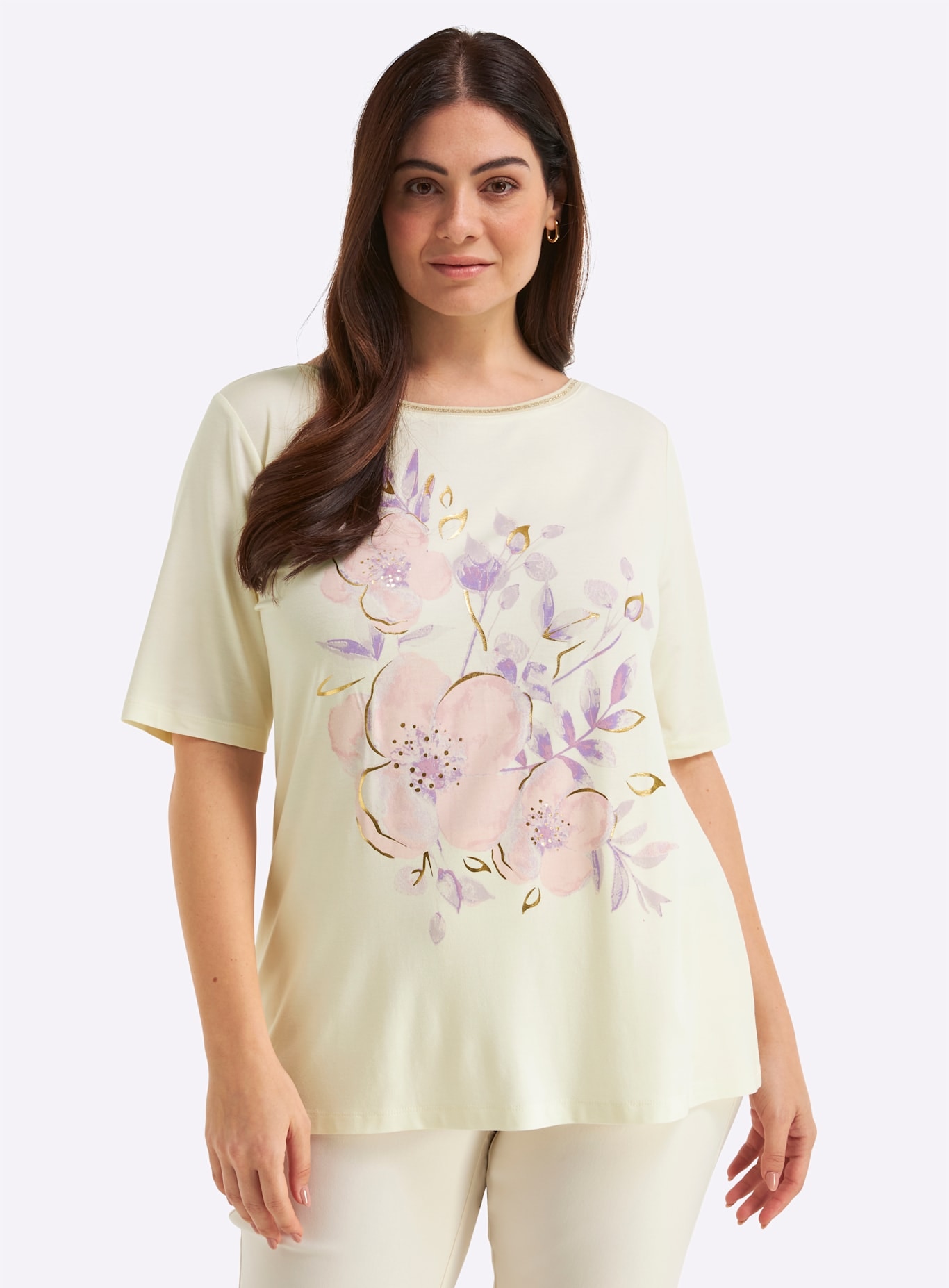 Sheego T-Shirt »Halbarmshirt« 1