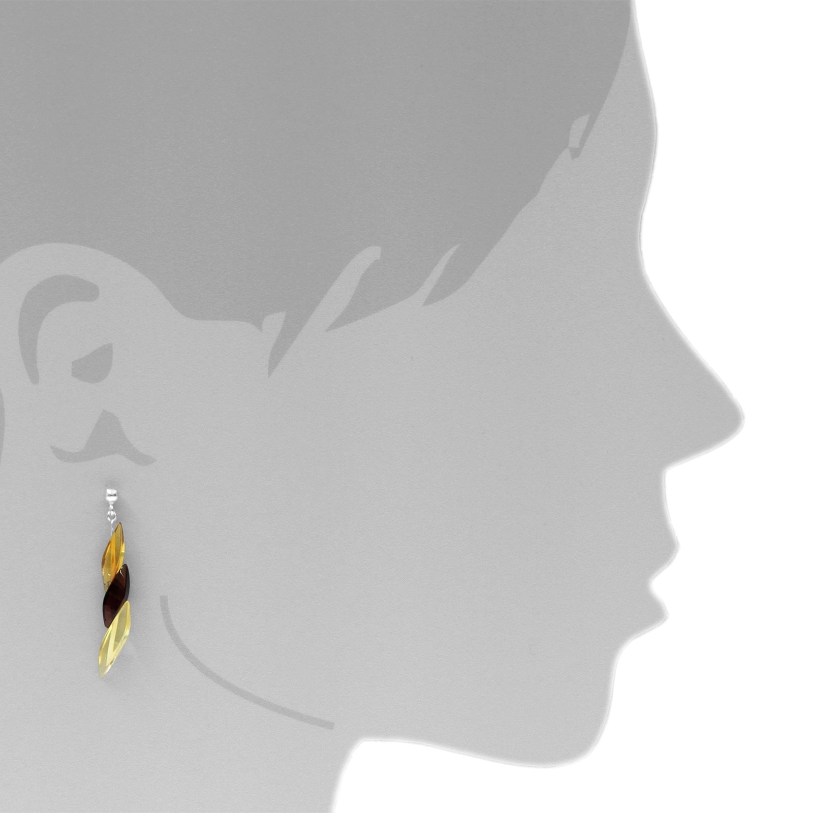 OSTSEE-SCHMUCK Paar Ohrhänger »- Talvi - Silber 925/000 - Bernstein«