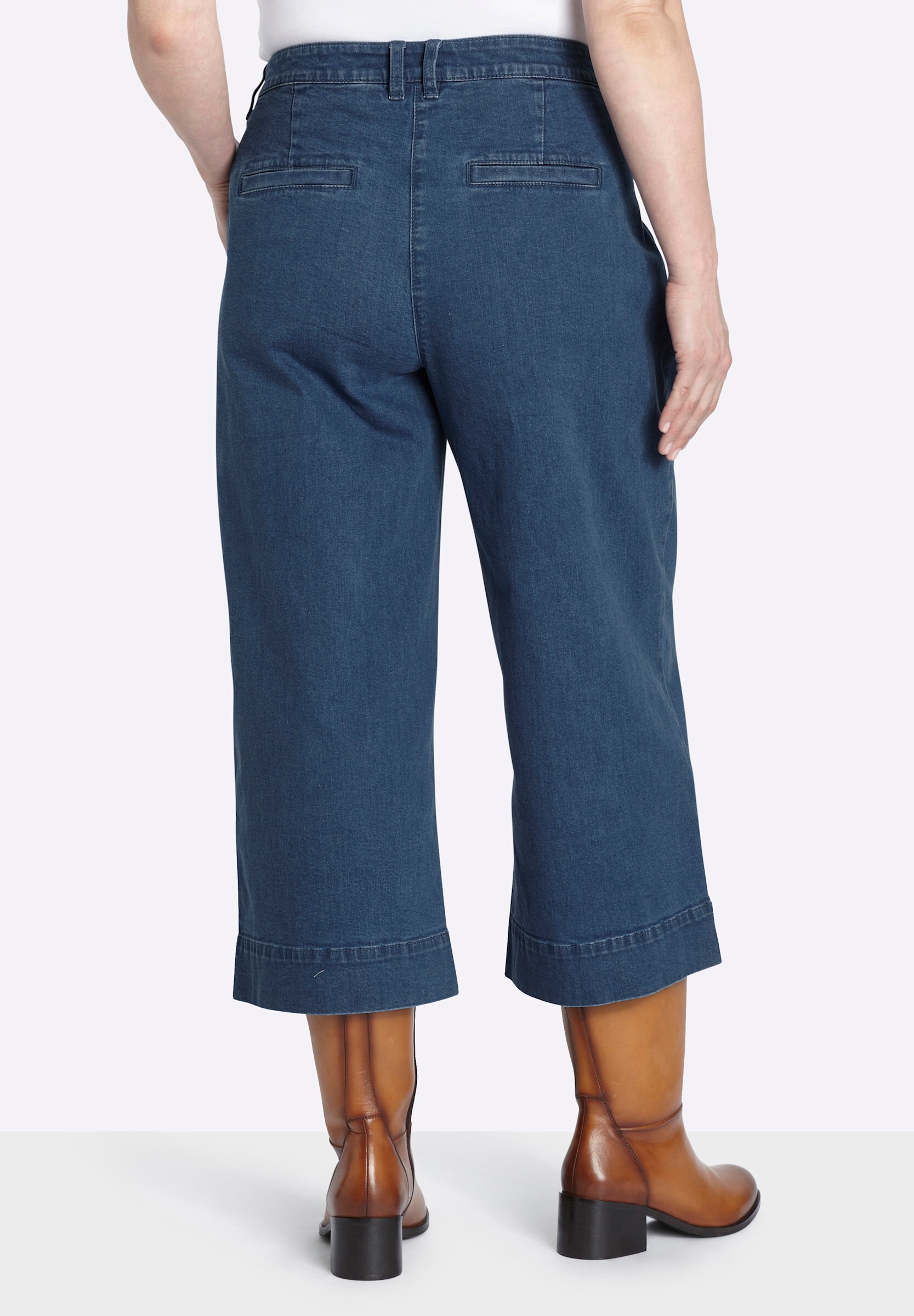 Sheego Weite Jeans »Culotte Culotte aus Denim, mit Bundfalten«