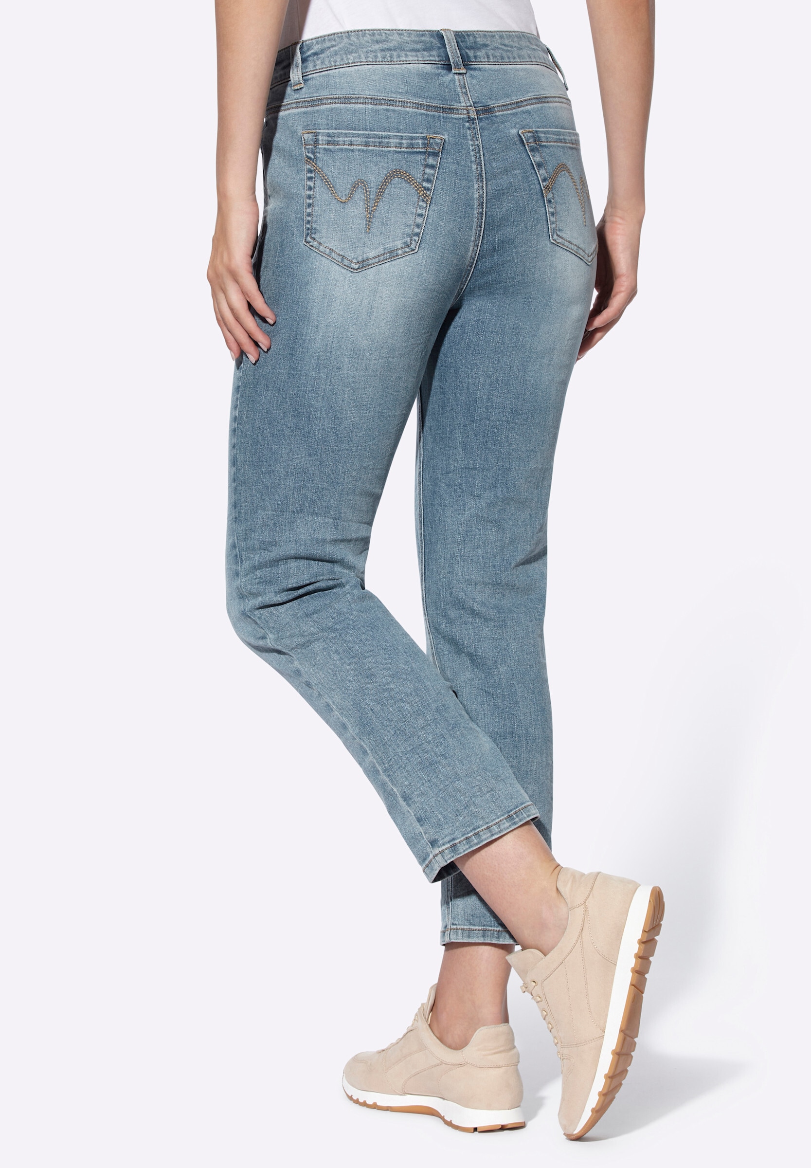 heine 5-Pocket-Jeans »Jeans 5-Pocket-Jeans mit Schmuckknopf-Leiste«