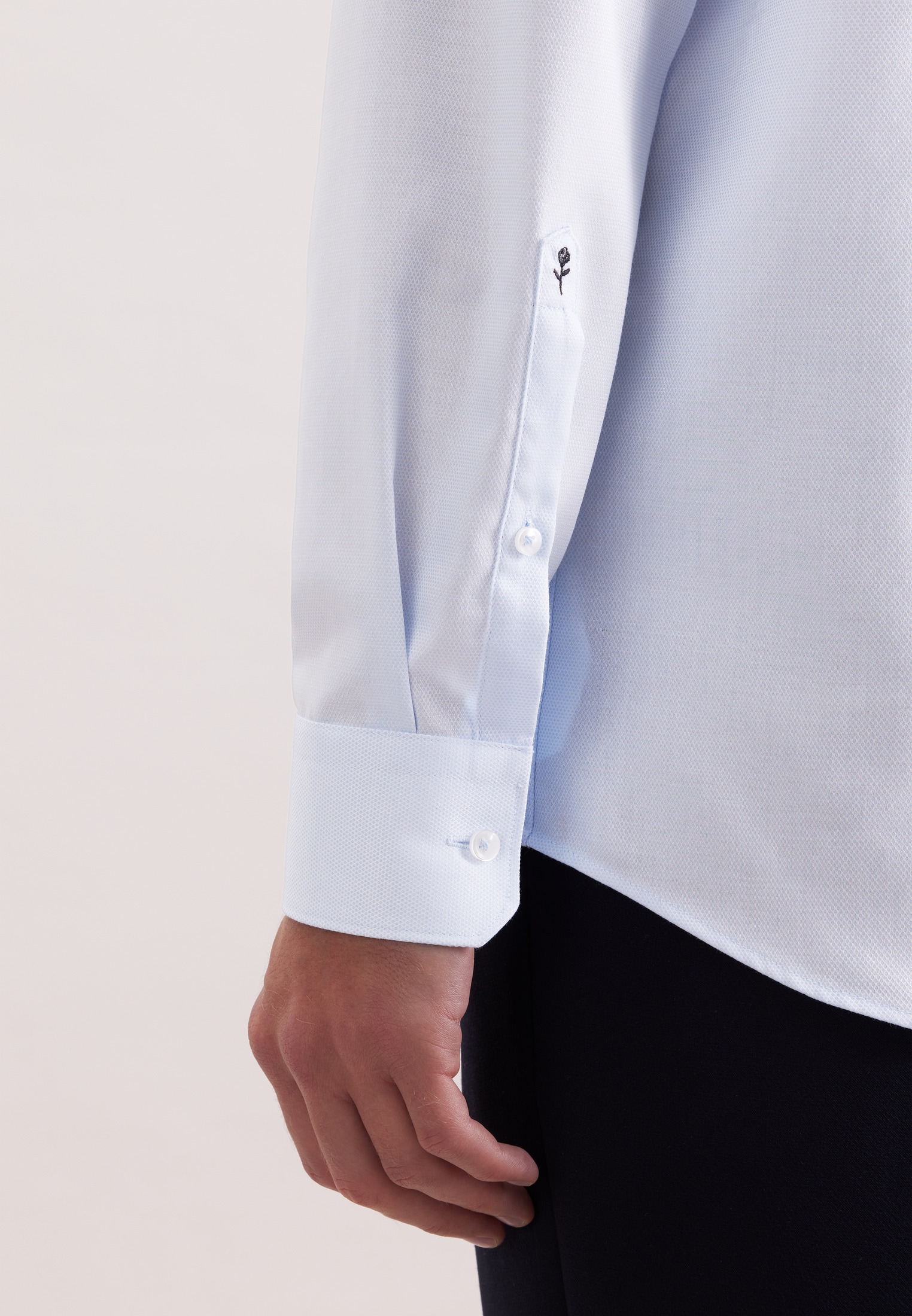 seidensticker Businesshemd »Schwarze Rose« Comfort 1/1 Kentkragen Struktur