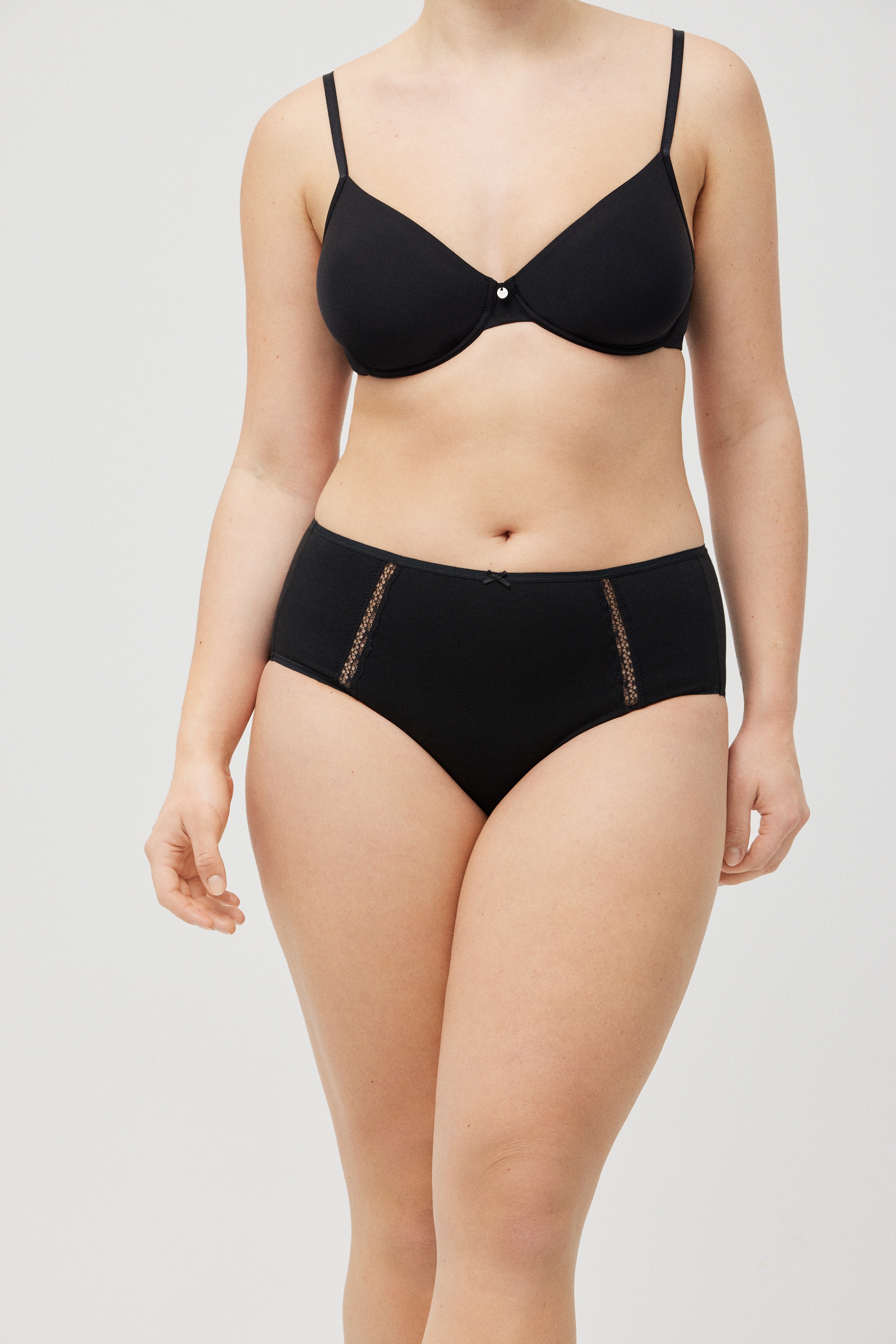 YSABEL MORA Taillenslip 3er Pack,  Spitze, elastisch, weich, formend, Baumwollmix