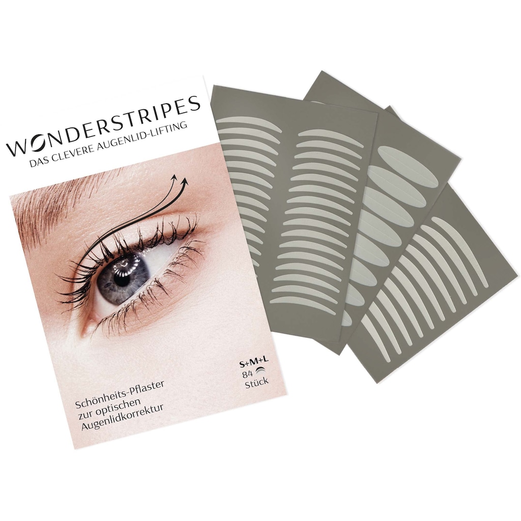 WONDERSTRIPES Augenlid-Tape, Augenlid-Korrektur Pflaster in 3 verschiedenen Größen