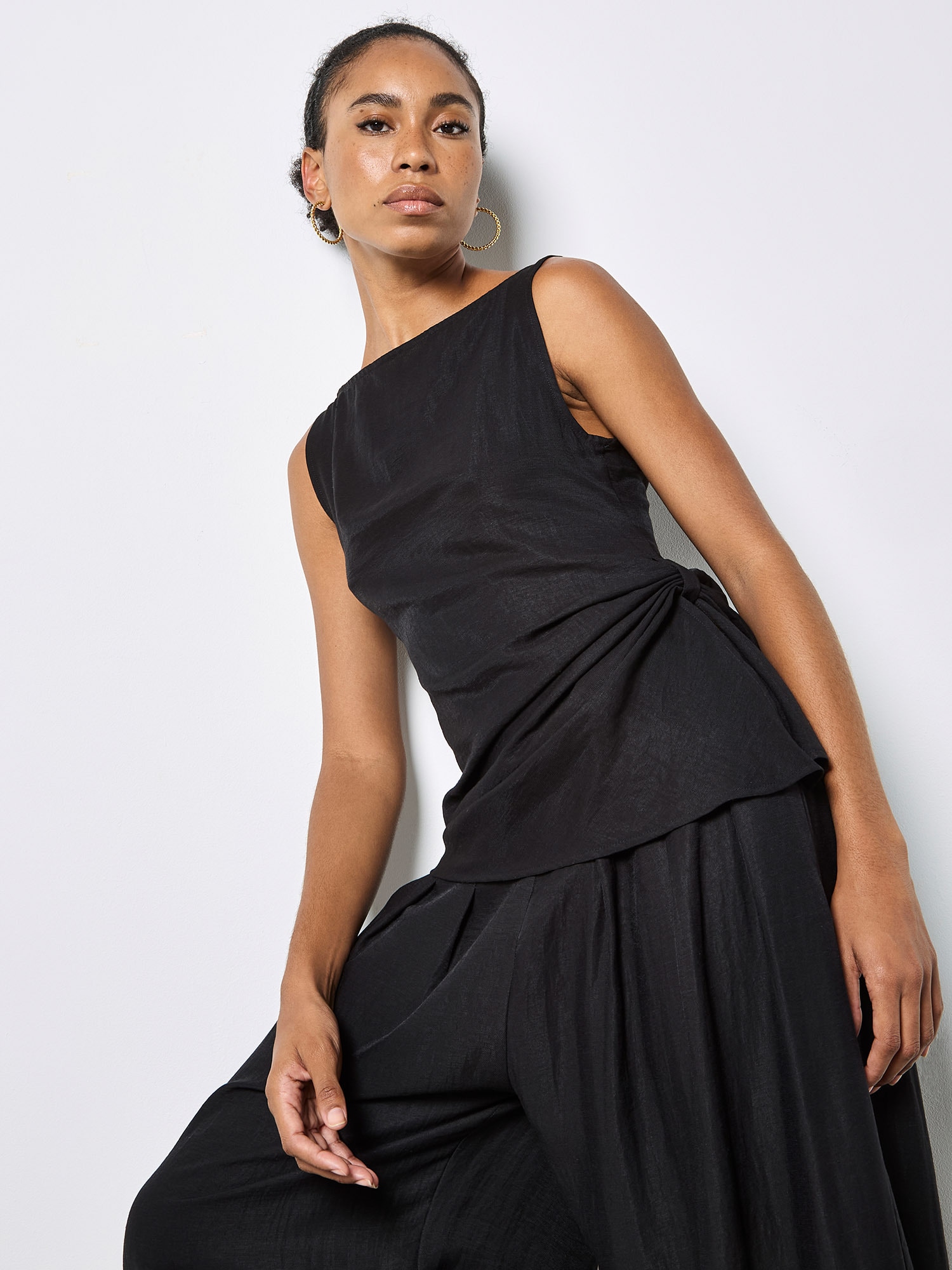 Apricot Stricktop »Gewebtes Oberteil« mit seitlichem Knoten