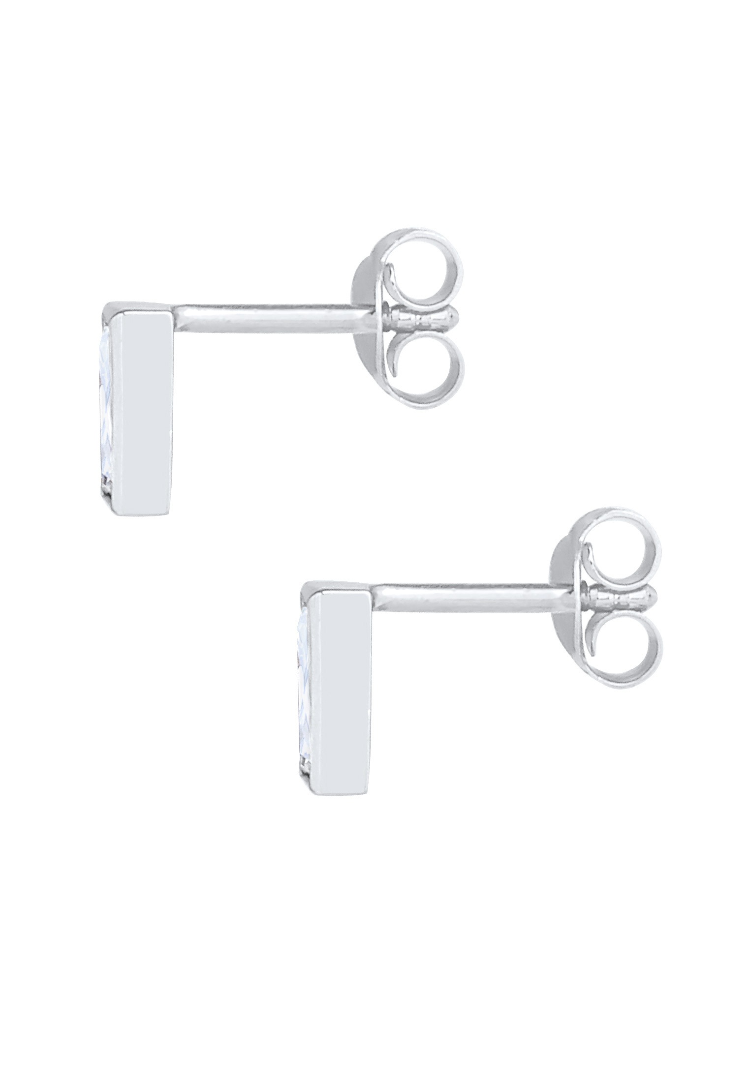 Elli Paar Ohrstecker »Ohrringe Basic Stecker Zirkonia Rechteck 925 Silber«