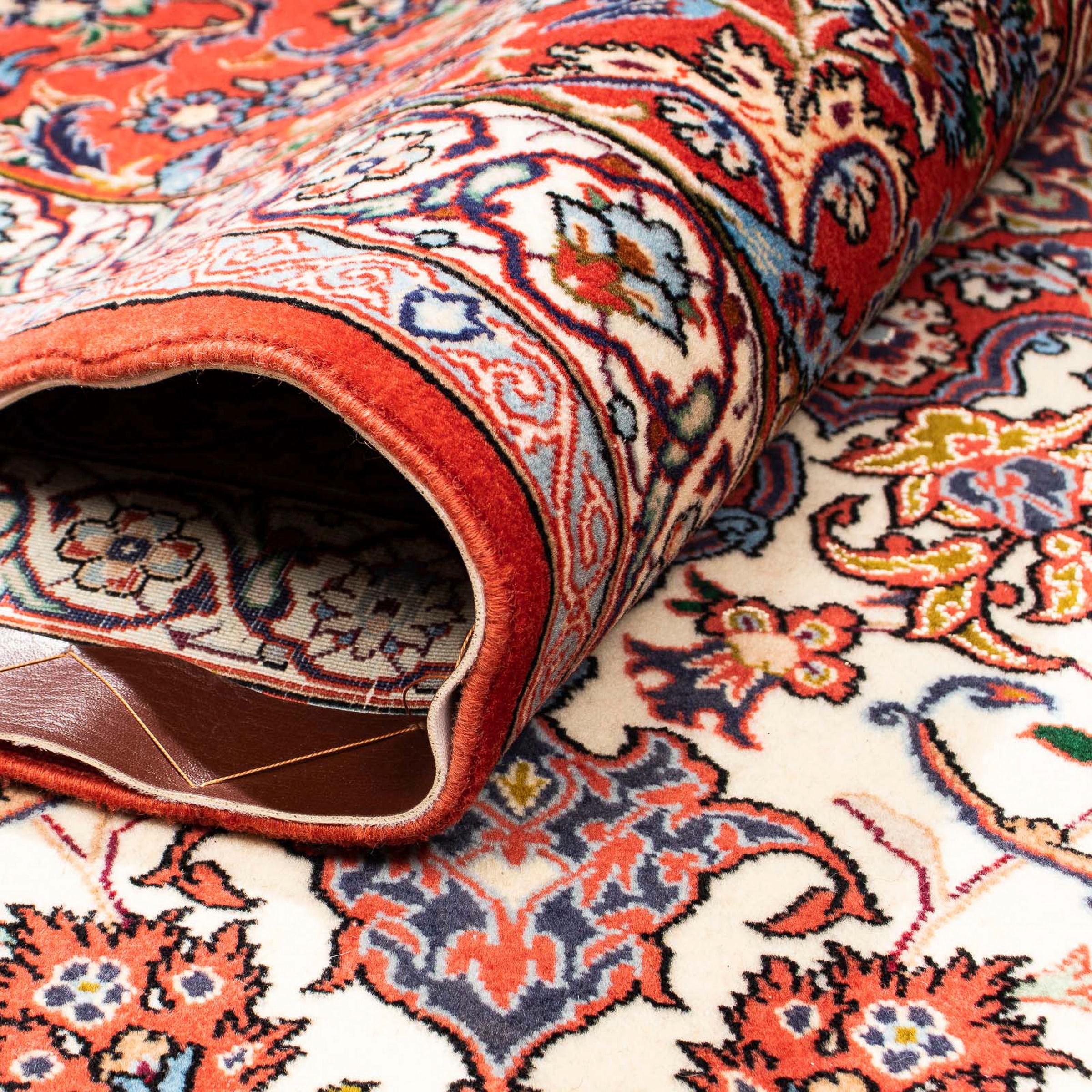 morgenland Orientteppich »Perser - Isfahan - Premium - 310 x 208 cm - rot«, rechteckig, Wohnzimmer, Handgeknüpft, Einzelstück mit Zertifikat