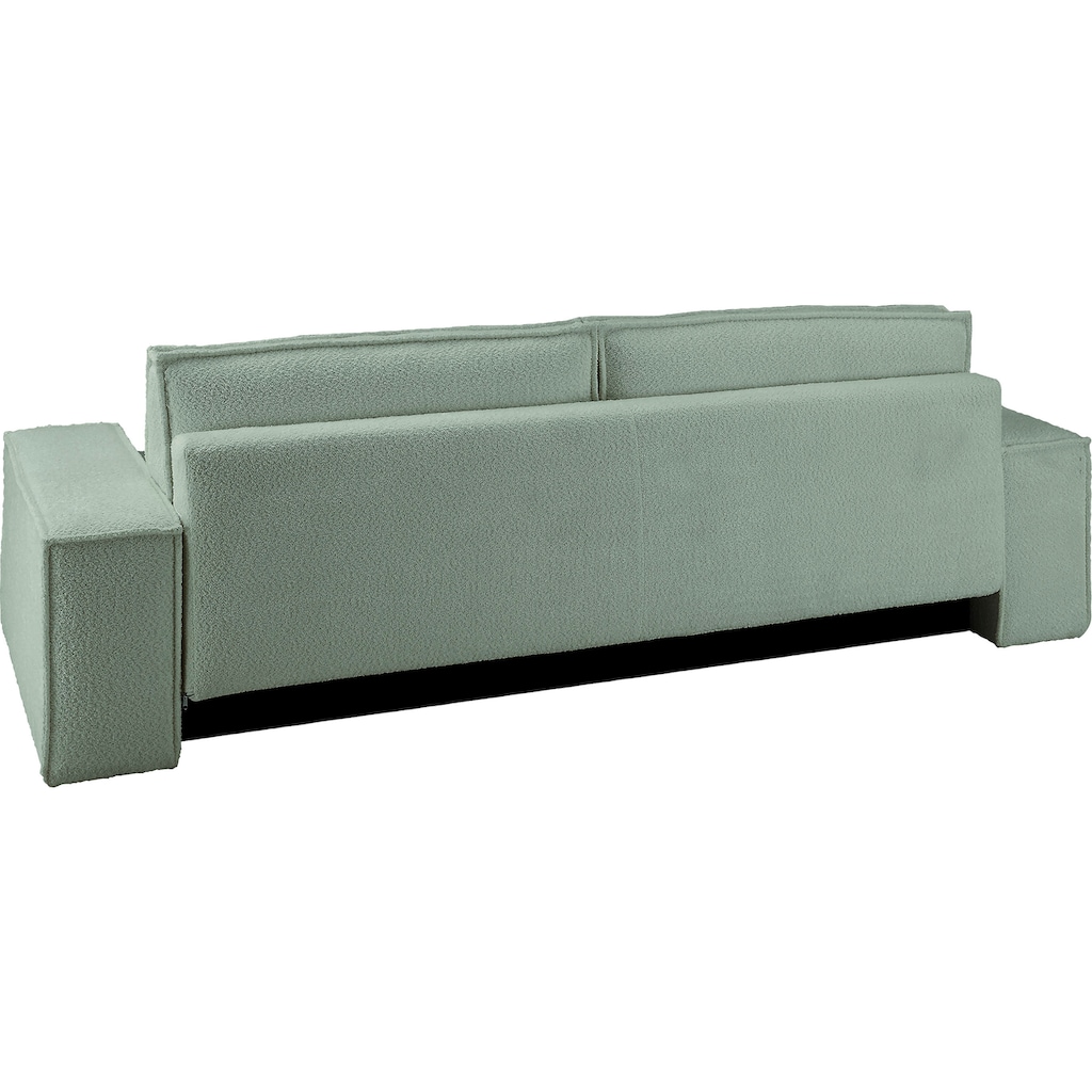 andas 3-Sitzer »FINNLEY Schlafsofa 257 cm, Schlaffunktion mit Bettkasten (200/136cm),«