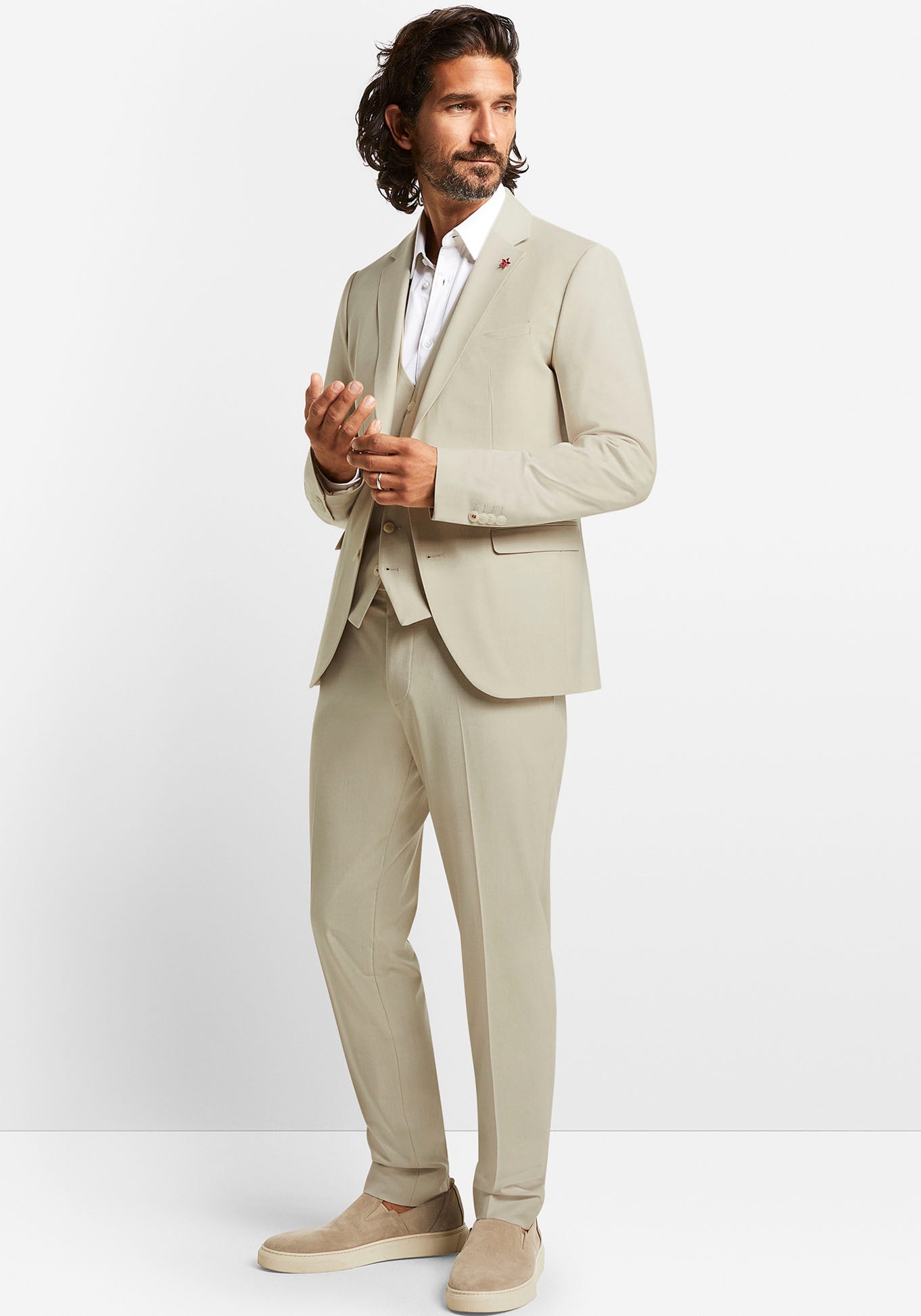 Cinque Herren Anzug »CIMONOPOLI« 2 tlg. schmal mit Powerstretch in braun, Größe 106