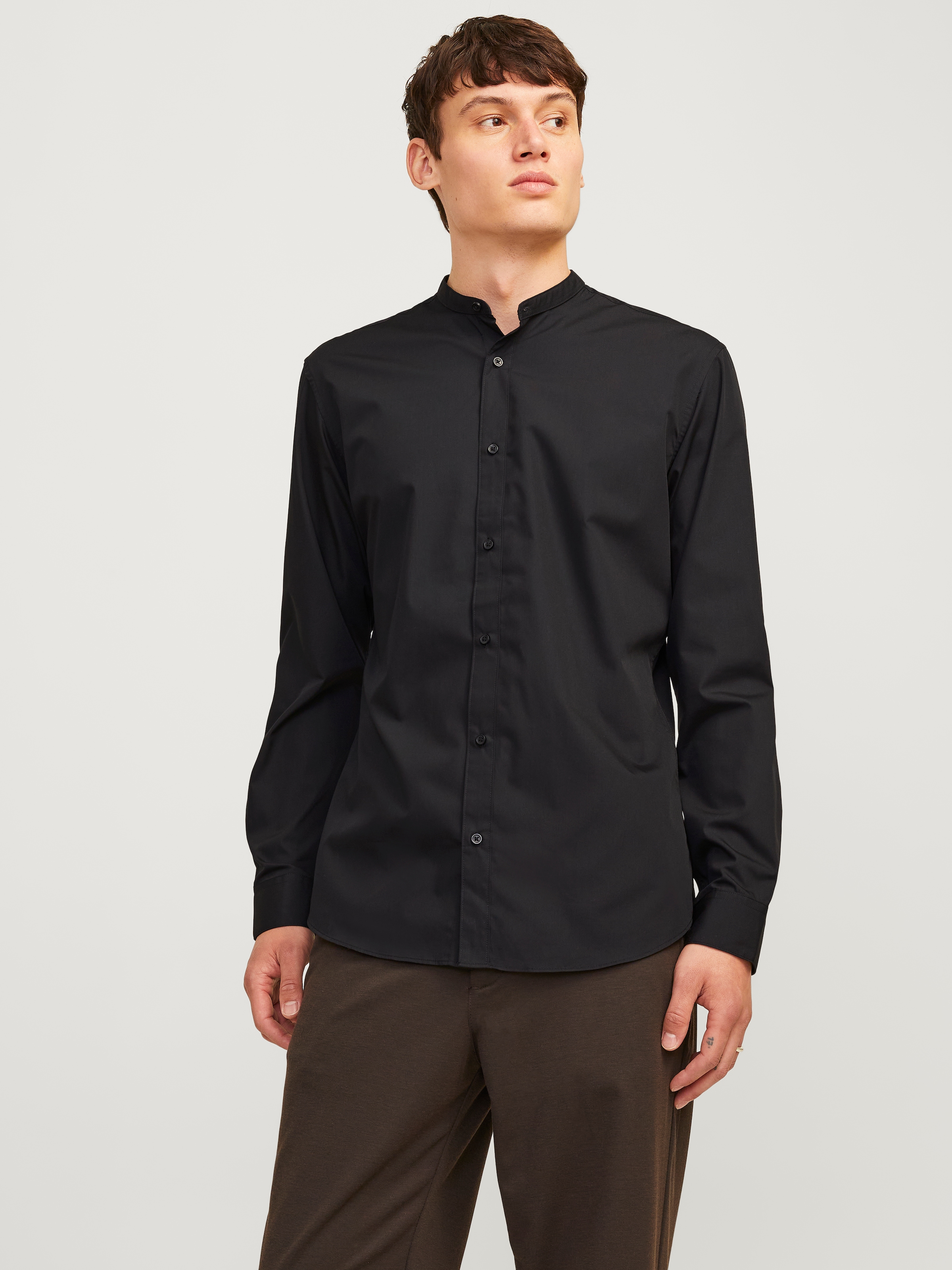 Jack & Jones Langarmhemd »JJJOE SHIRT LS PLAIN MAO«