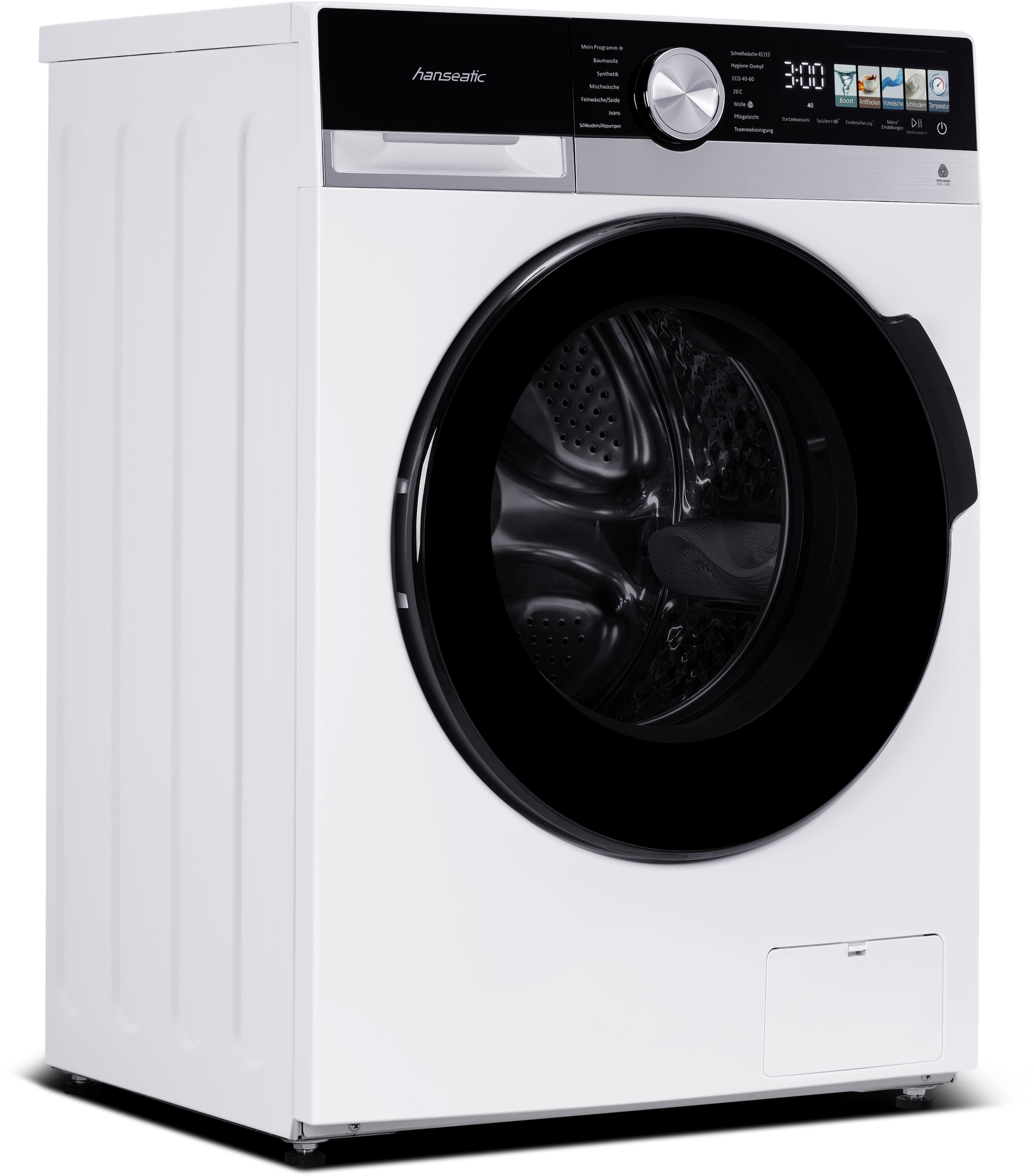 Hanseatic Waschmaschine »HWMM5814A3« 8 kg 1400 U/min Touch-Farbdisplay, Schnellwaschprogramm, Dampffunktion