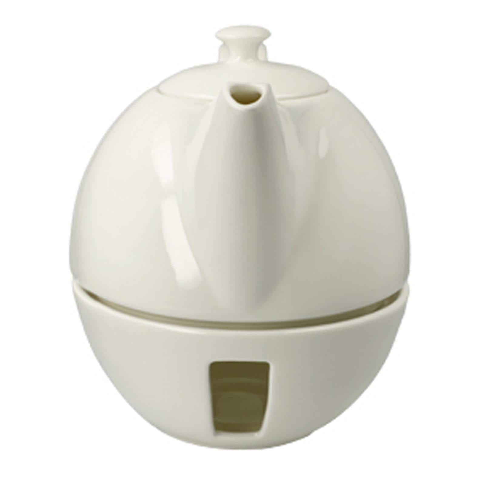 Goebel Teekanne »Teekanne mit Stövchen TableWare 1,2 l weiß« 1 Stk. tlg. Handwäsche wird empfohlen