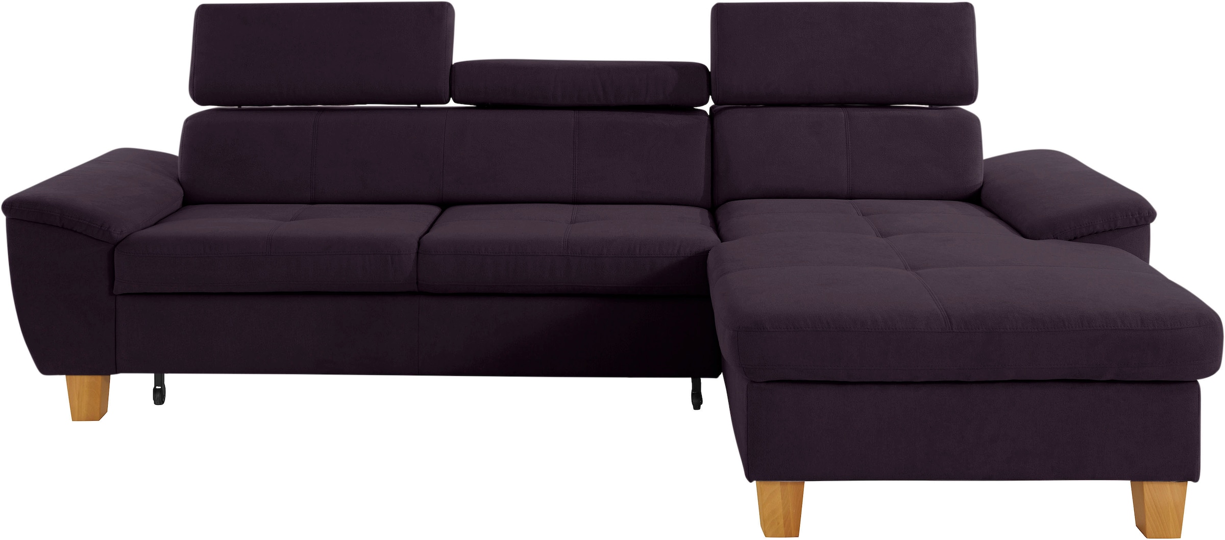 exxpo - sofa fashion Ecksofa »Enya, aufwendige Detailverarbeitung, hoher Sitzkomfort, bequem, L-Form« inkl. Kopfteilverstellung, wahlweise mit Bettfunktion und Bettkasten